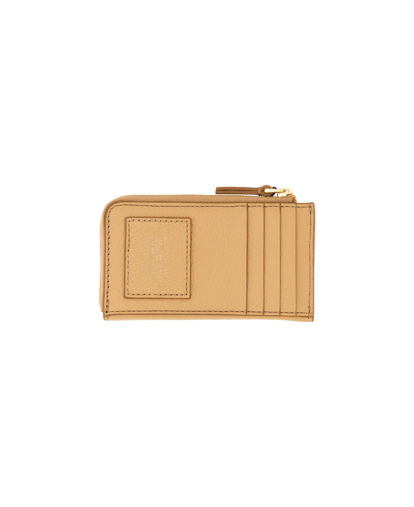 Marc Jacobs Leather Card Holder - BEIGE