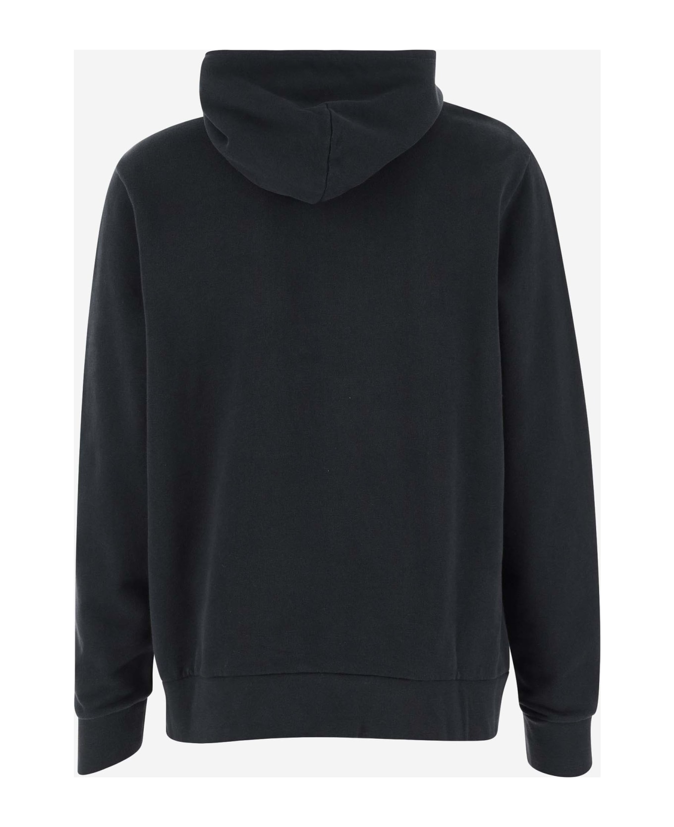 Ralph Lauren Cotton Hoodie With Logo - BLACK