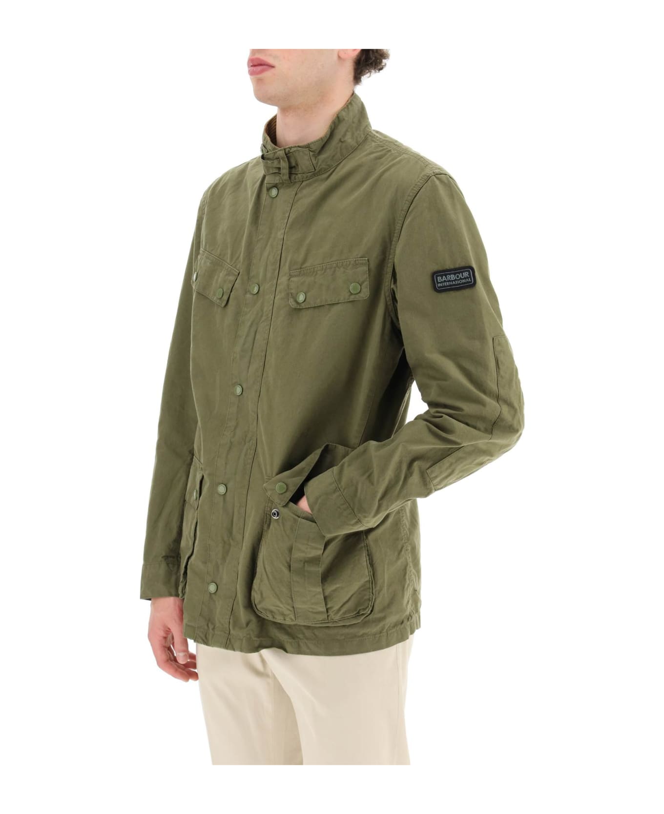Barbour Green Military Jacket - DUSKYGREEN