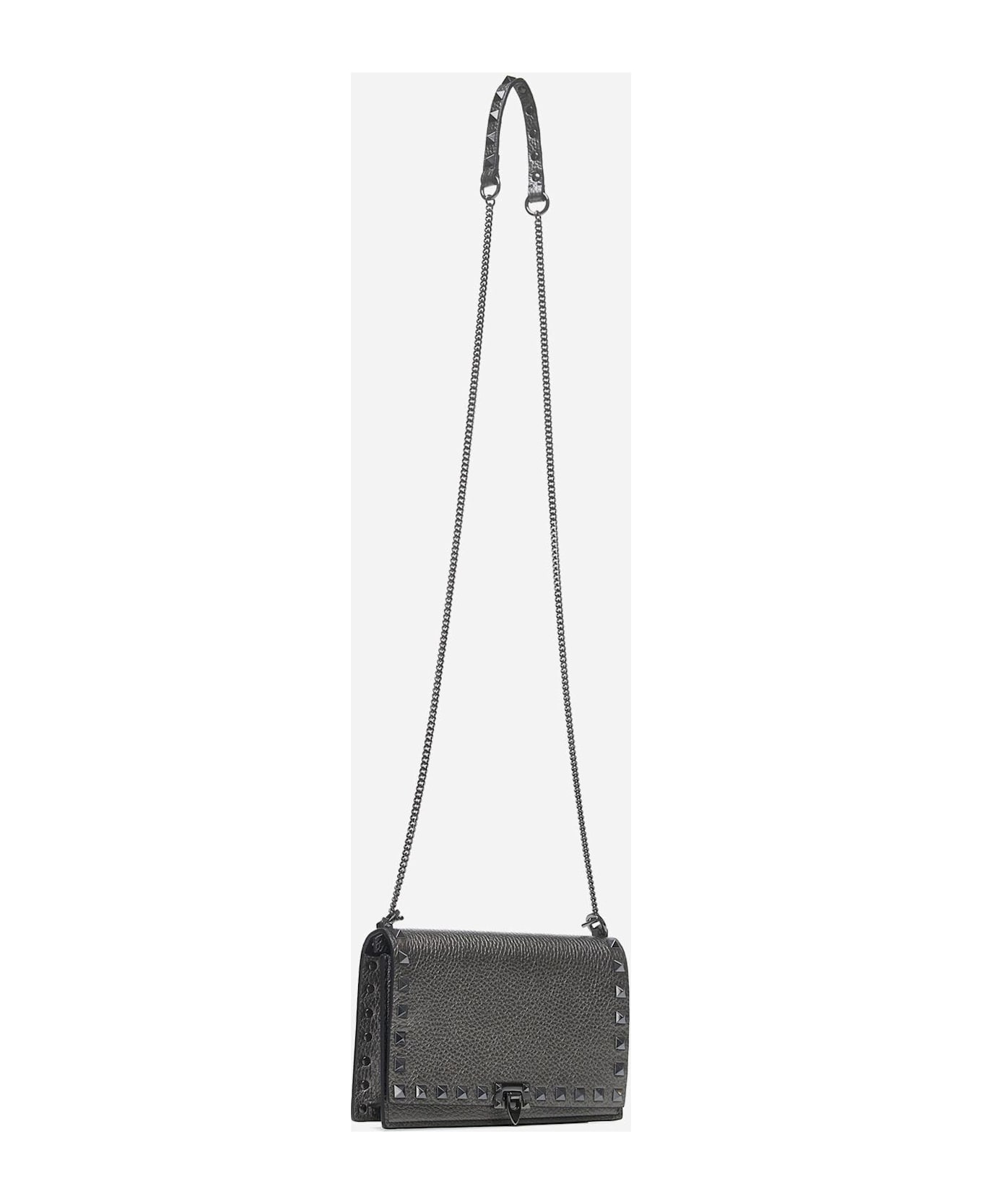 Valentino Garavani Rockstud Leather Mini Bag - Grey