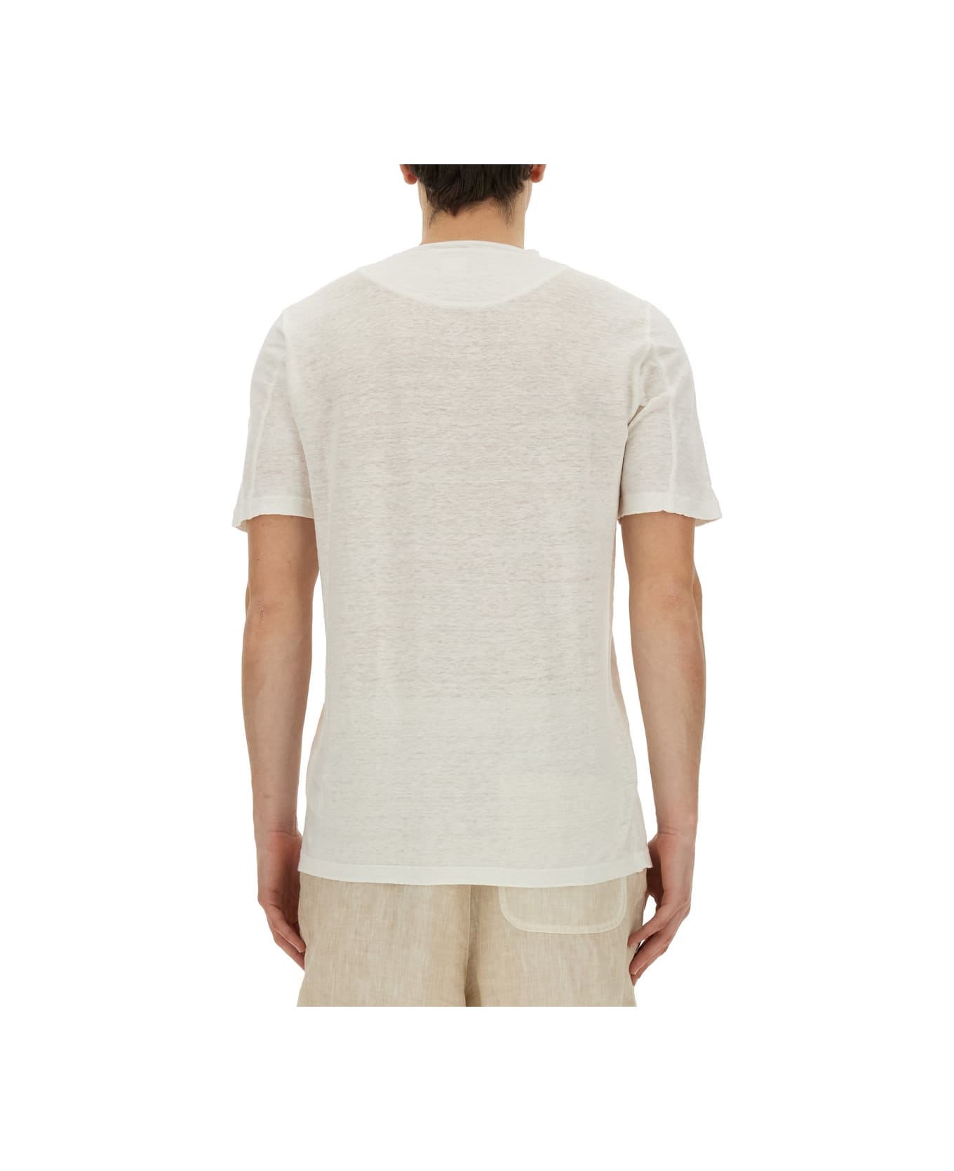 120% Lino Linen T-shirt - WHITE