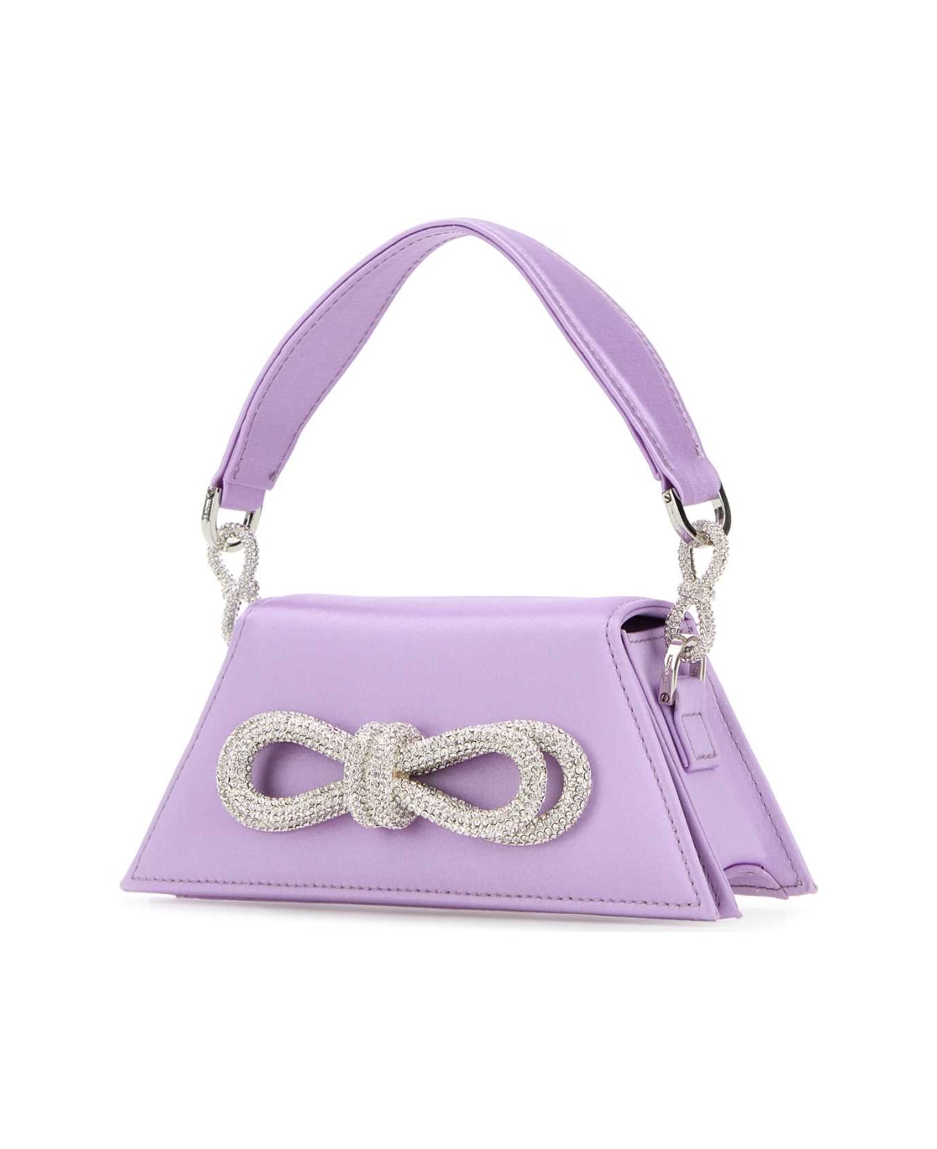 Mach & Mach Lilac Satin Small Samantha Handbag - LAVENDER