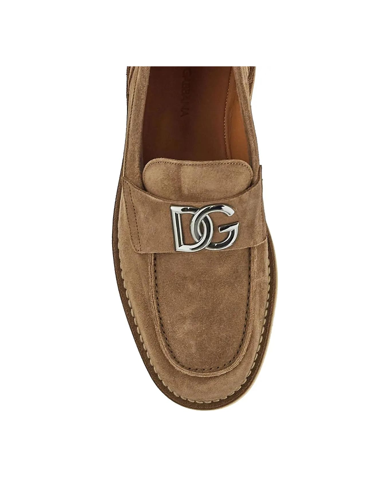 Dolce & Gabbana Logo Loafer - Nocciola ローファー＆デッキシューズ