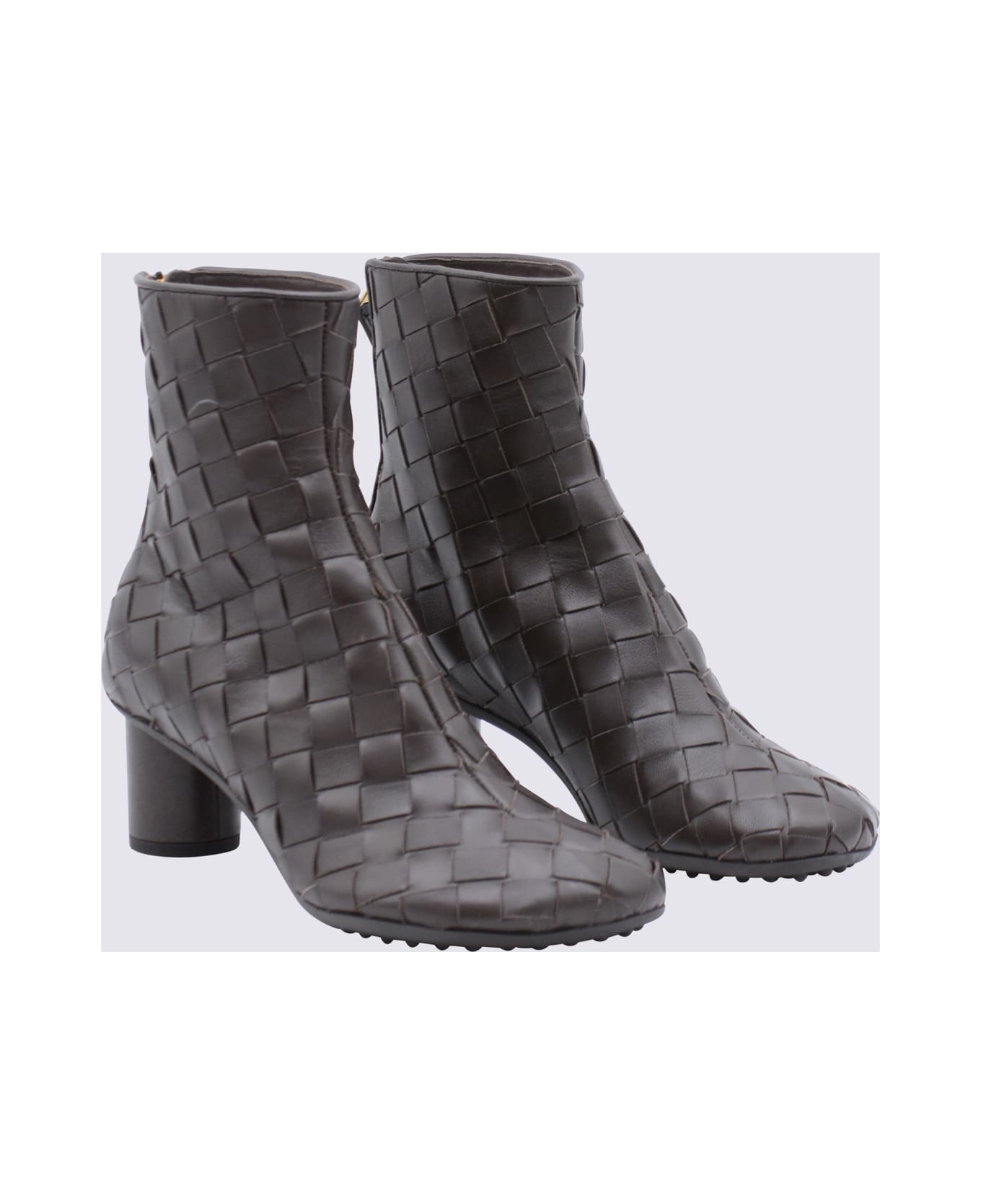 Bottega Veneta Brown Leather Atomic Boots - FONDANT