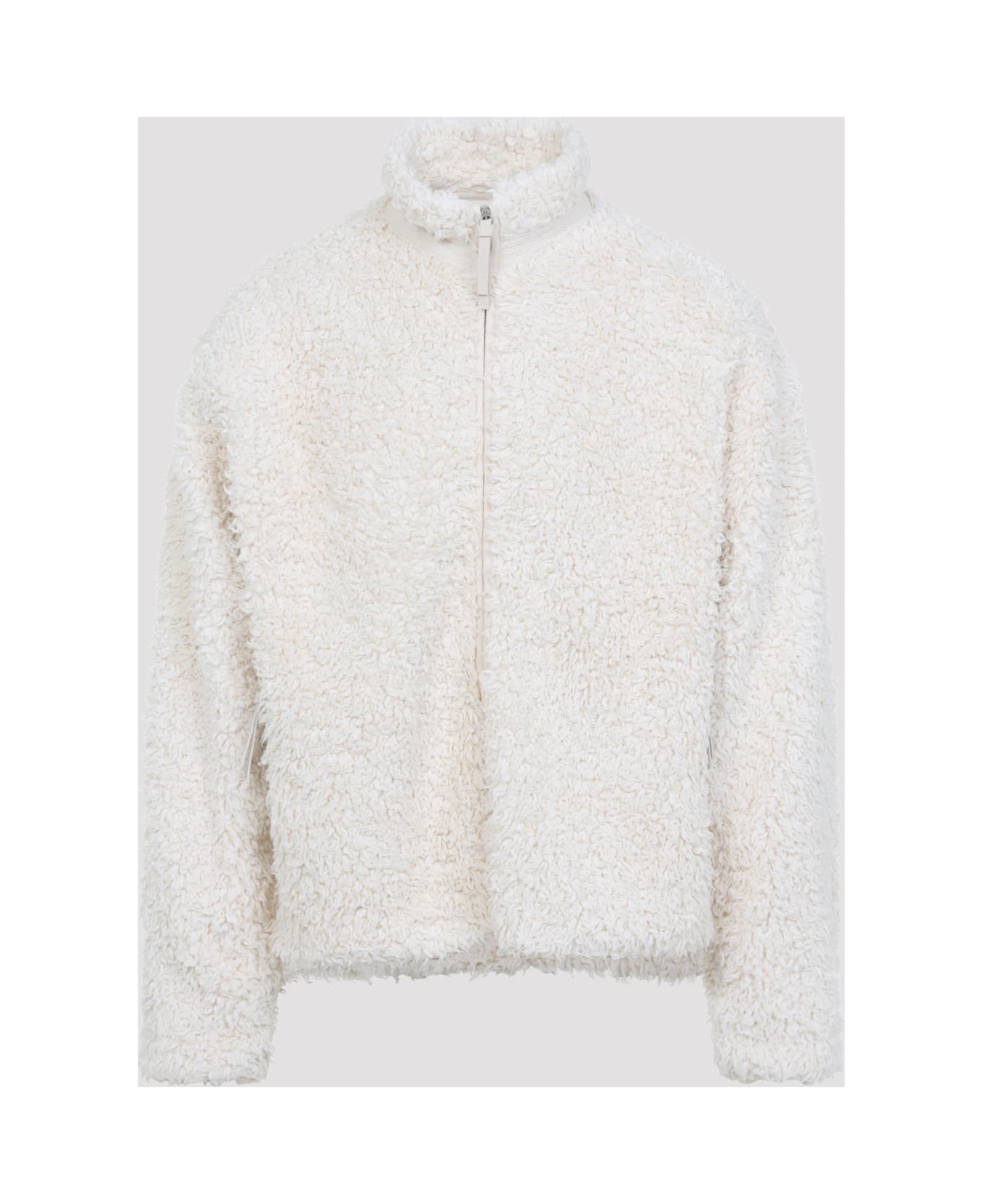 Jil Sander + Zip Up 187 Gd Ivory Cotton Jacket - Eggshell