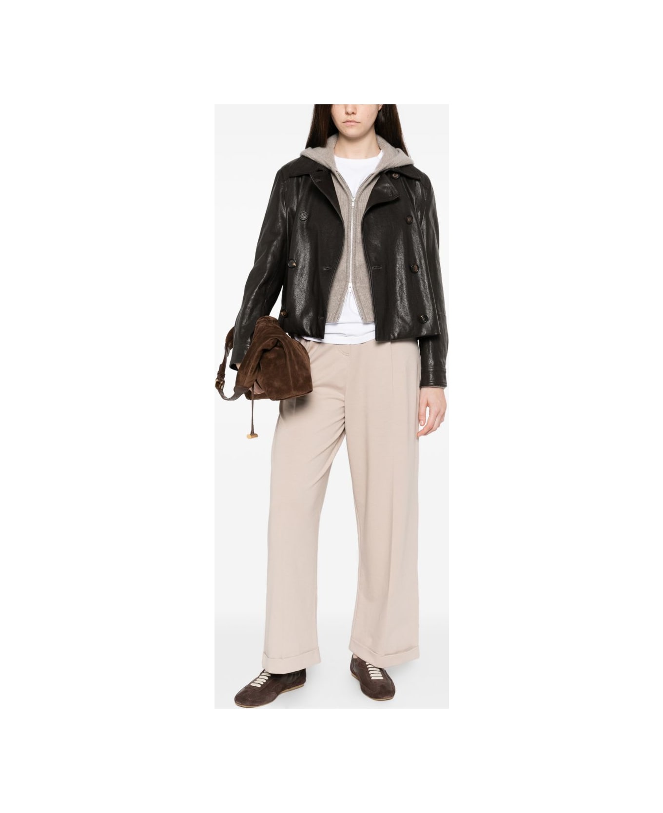 Brunello Cucinelli Cotton Trousers - Beige