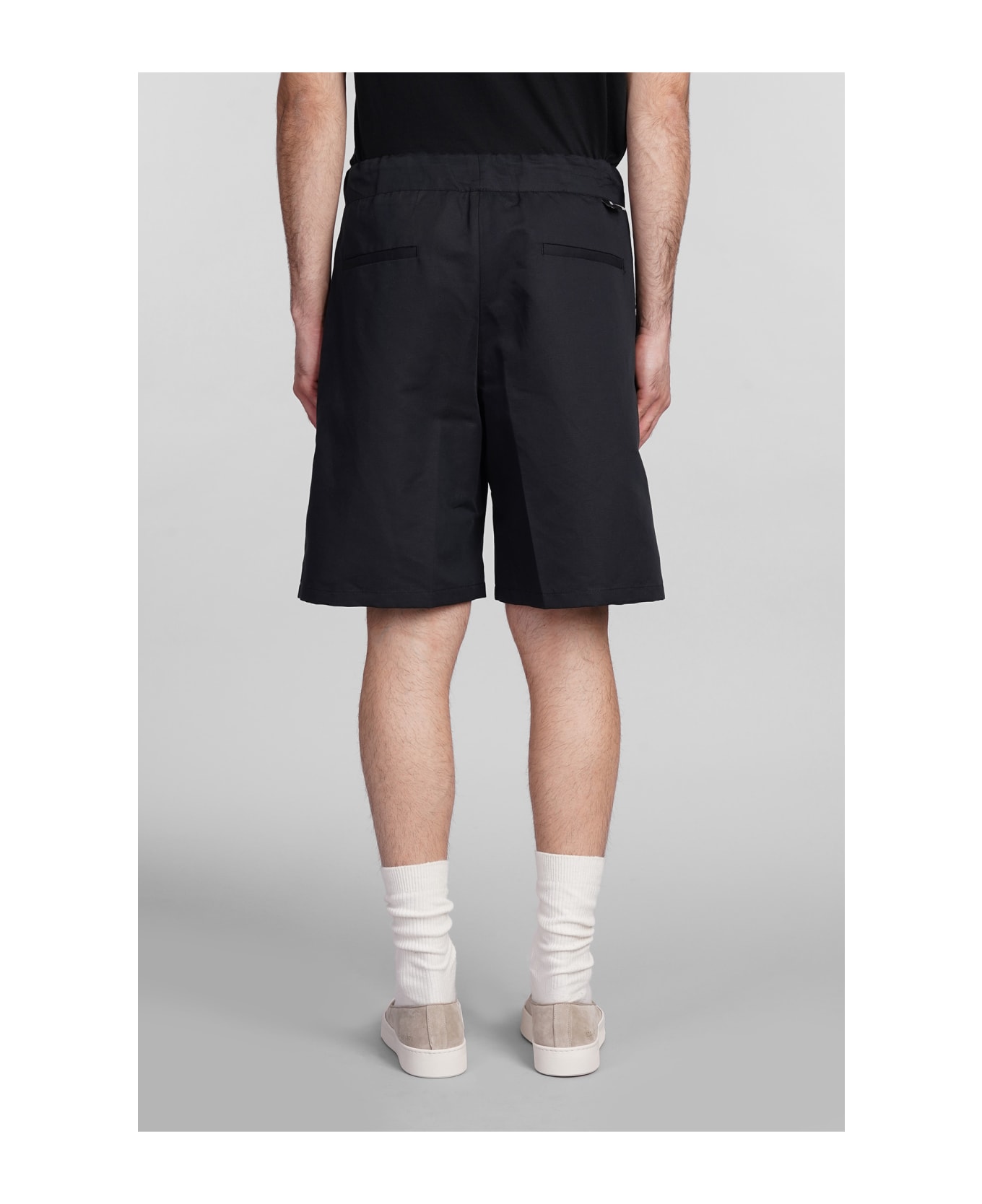 Low Brand Tokyo Shorts In Black Linen - black ショートパンツ