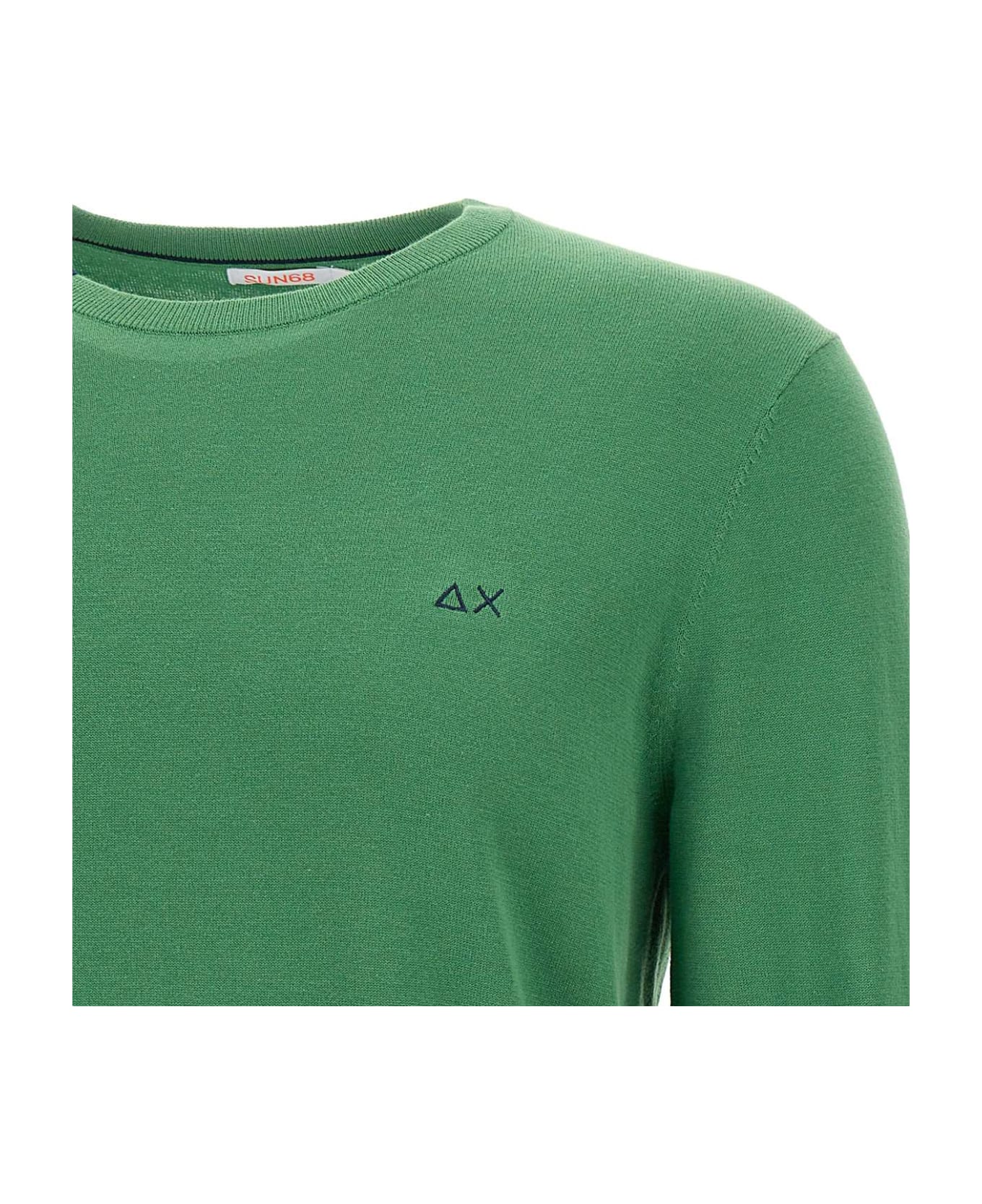 Sun 68 'solid' Cotton Sweater - Verde