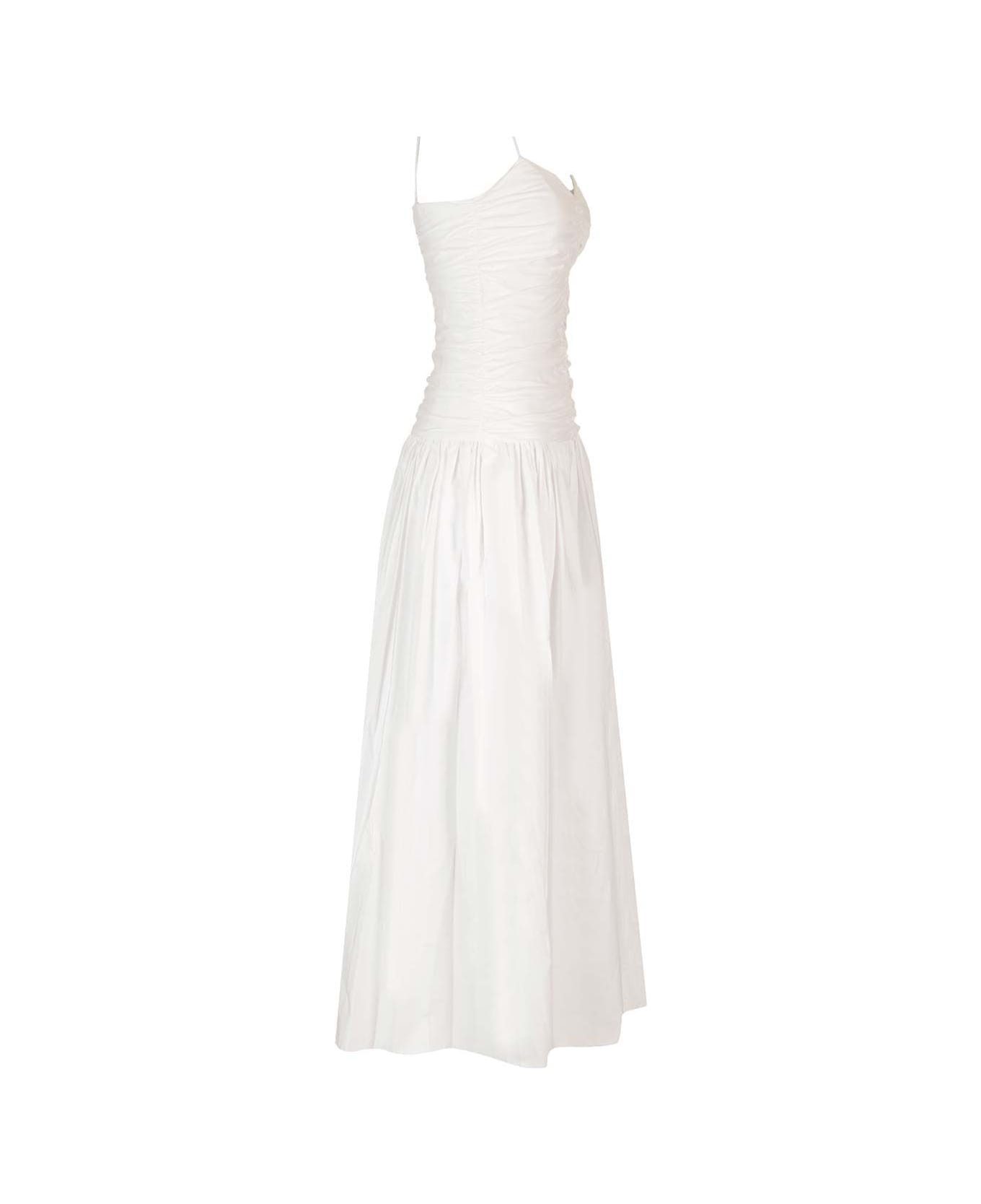 MATTEAU Gathered Low-waisted Dress - White