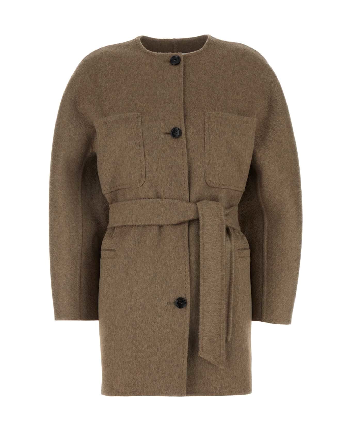 Max Mara Biscuit Cashmere Albata Coat - NOCCIOLA