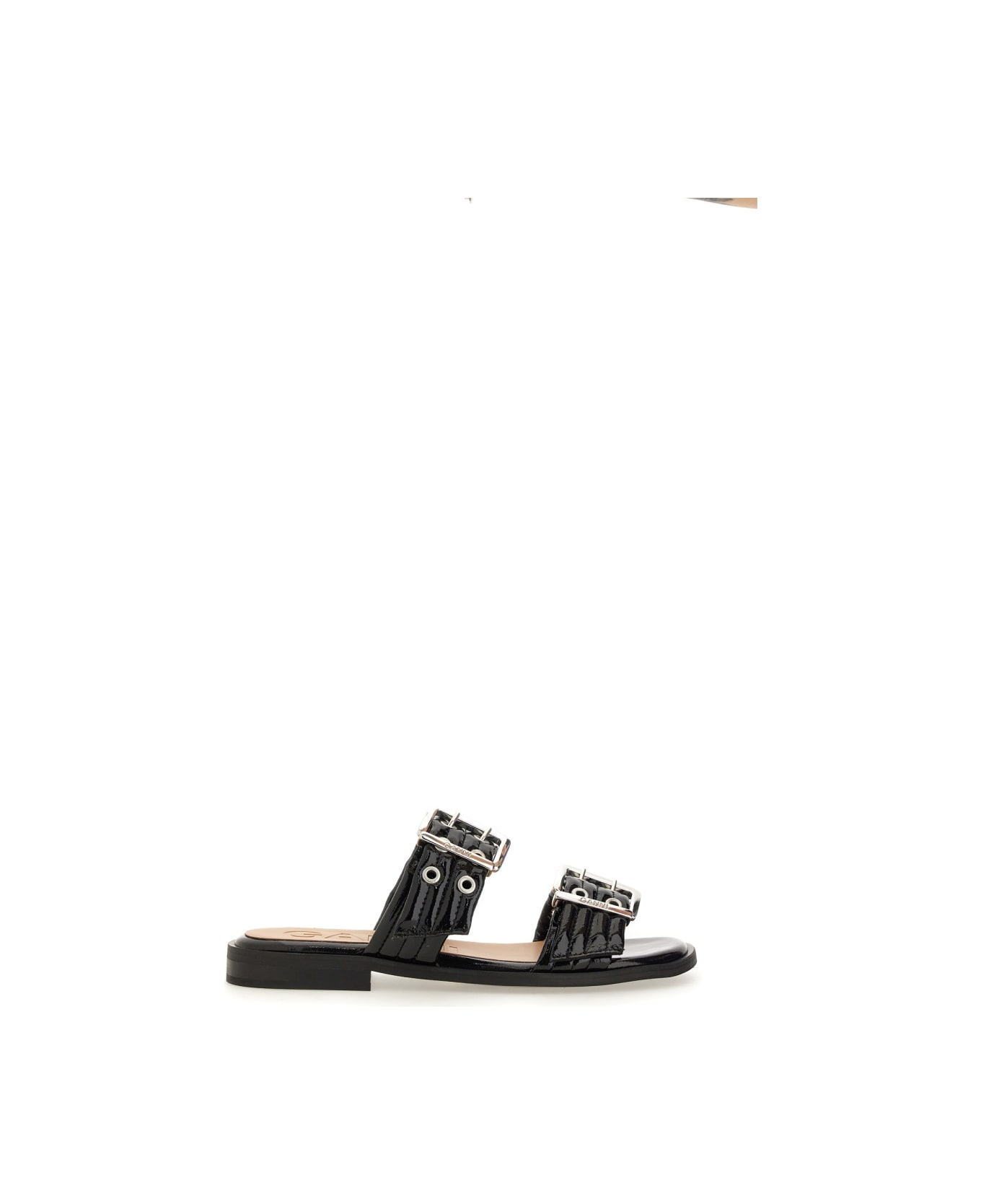 Ganni Sandal With Buckle - BLACK