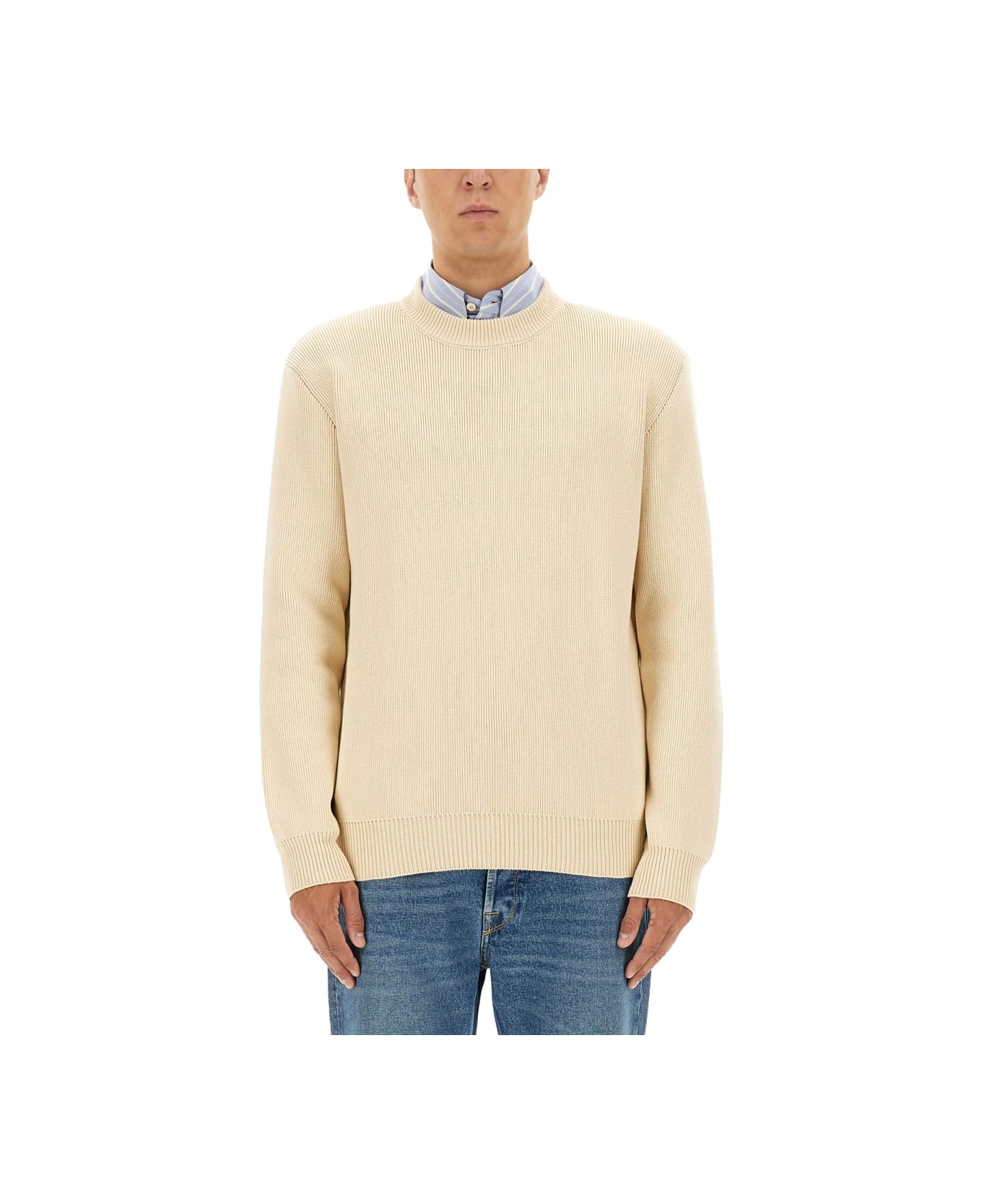 Golden Goose Jersey With Logo - IVORY