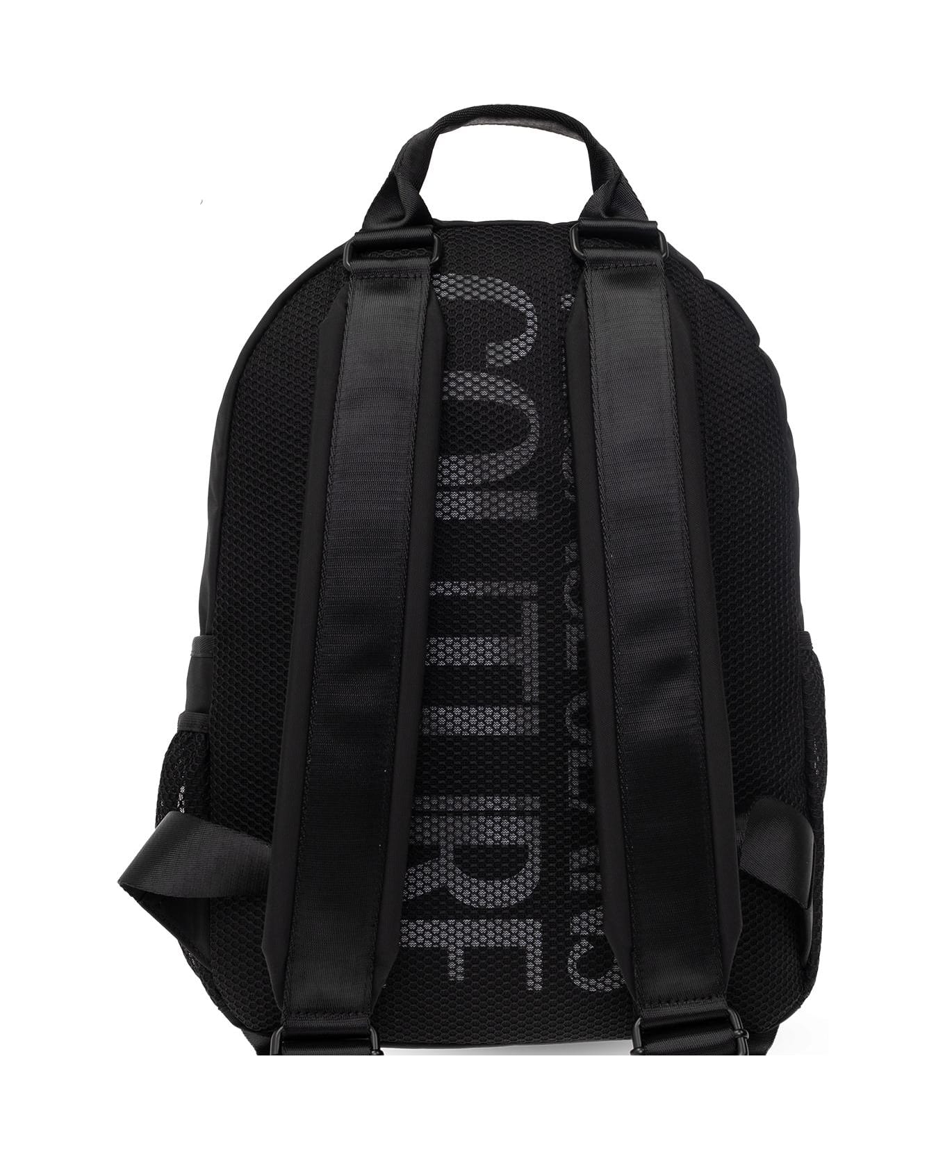 Versace Jeans Couture Logo Patch Zipped Backpack - Nero