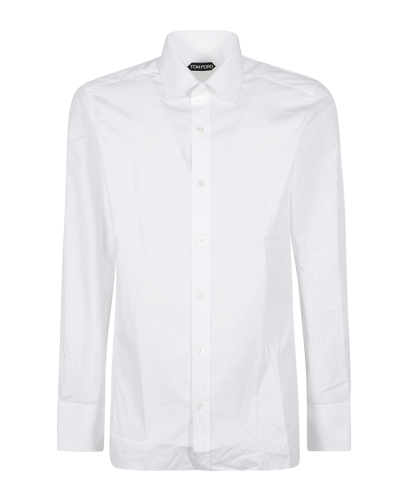 Tom Ford Round Hem Plain Shirt - Optical White