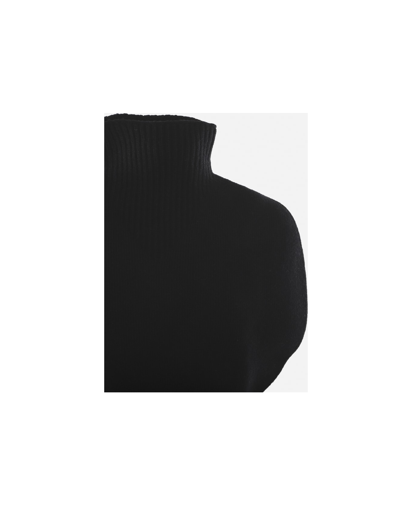 Bottega Veneta High Neck Sweater Made Of Wool - Black