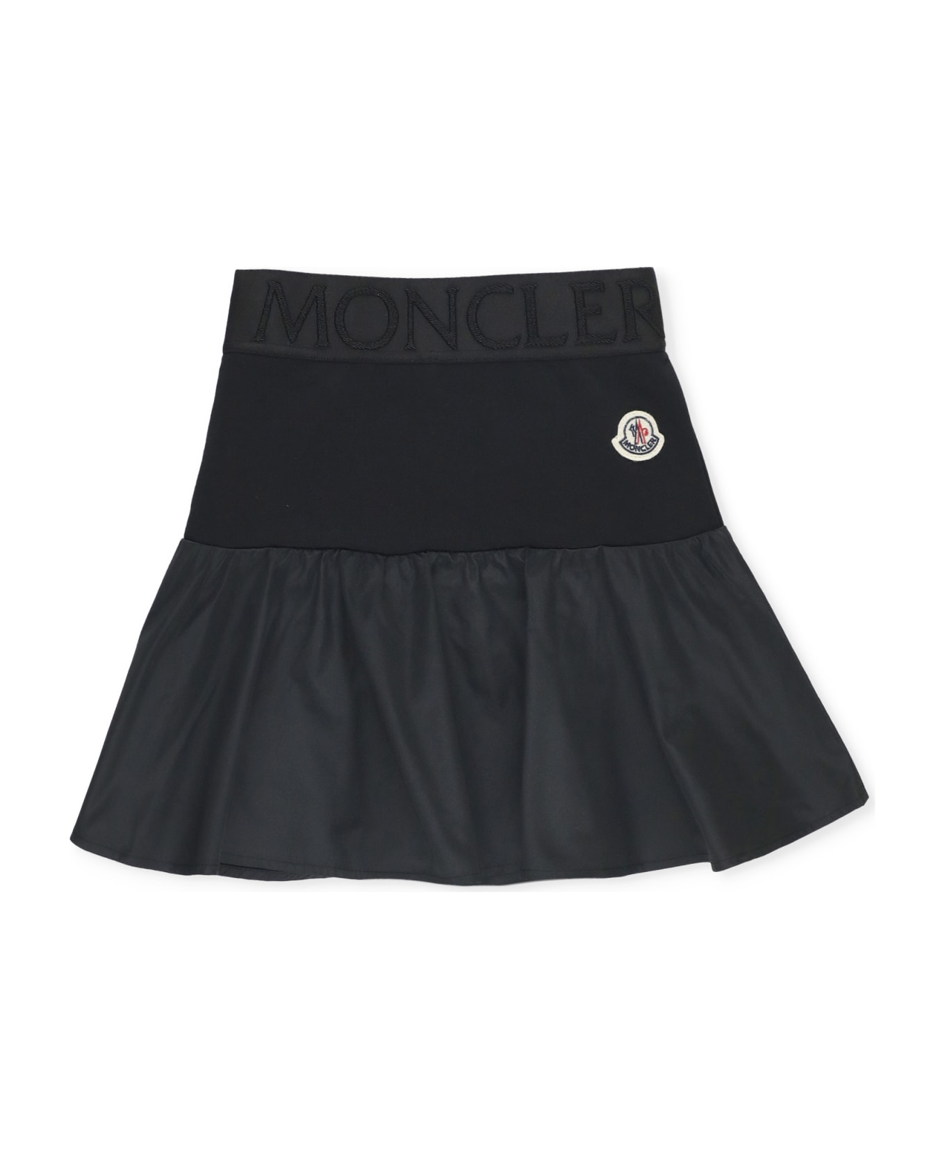 Moncler Skirt With Logo - Black