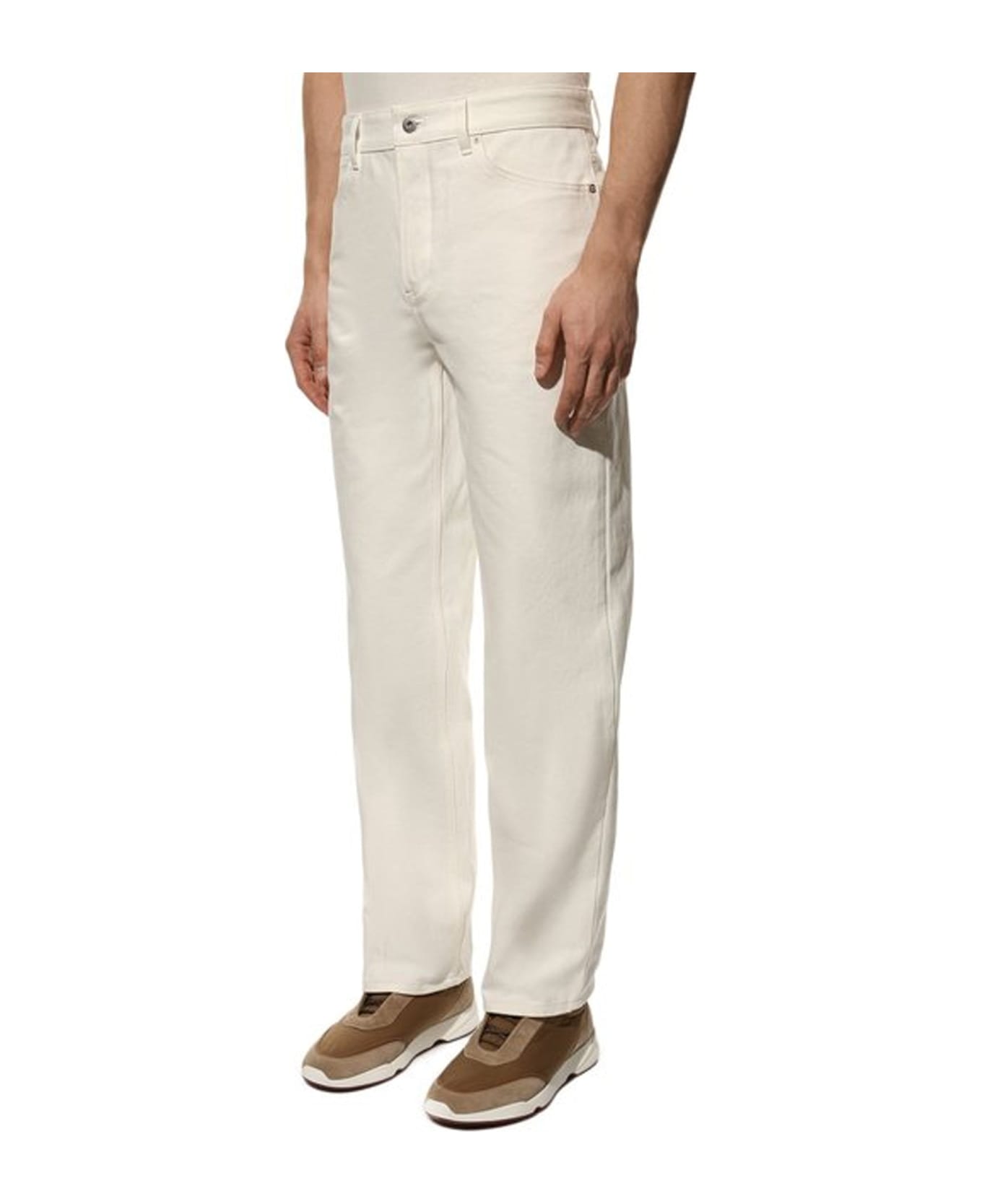 Jil Sander Regular-fit Denim Trousers - White