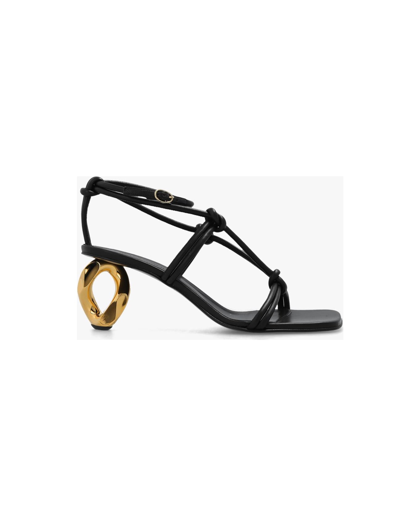 J.W. Anderson Leather Heeled Sandals - Black