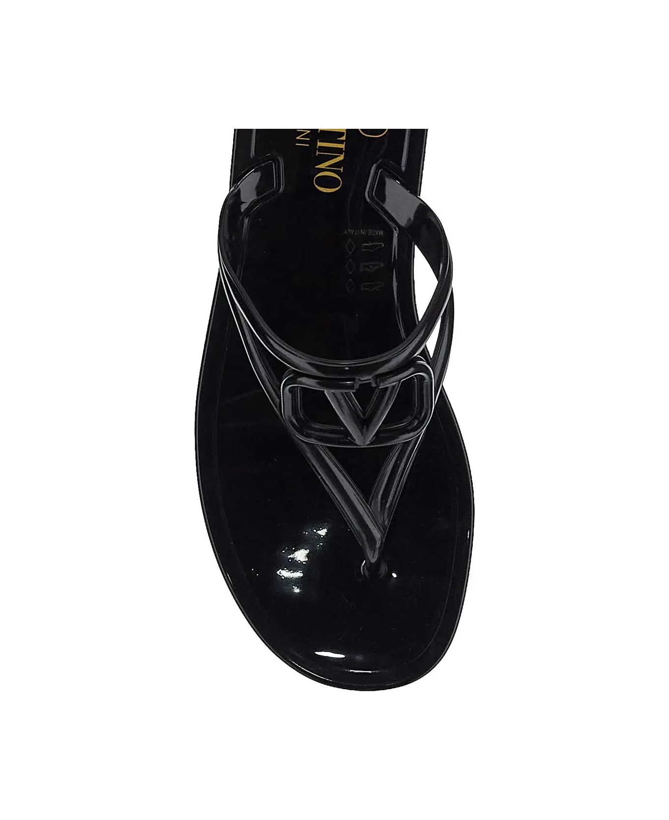Valentino Garavani Logo Sandal - NERONERO