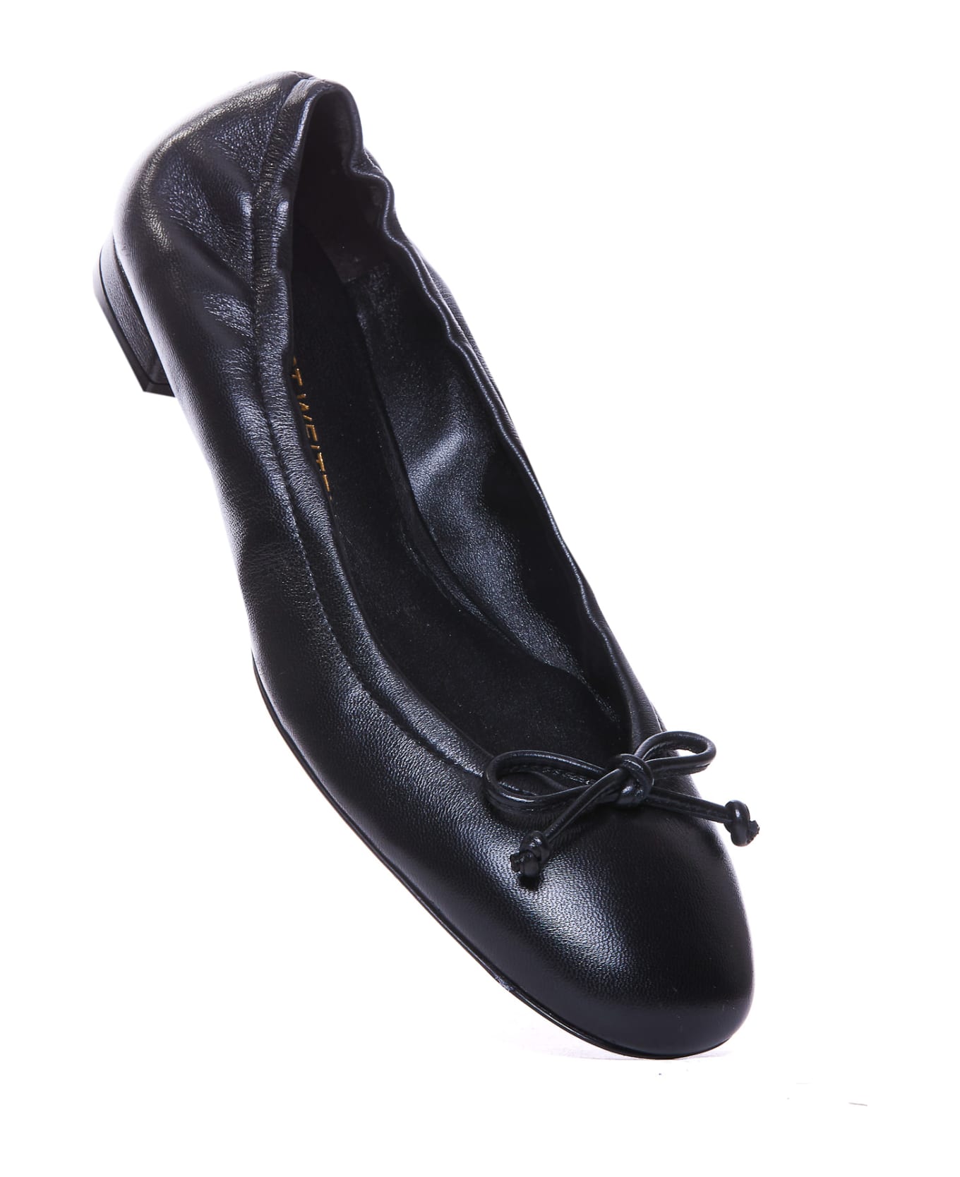 Stuart Weitzman Bria Flat Ballets - Black