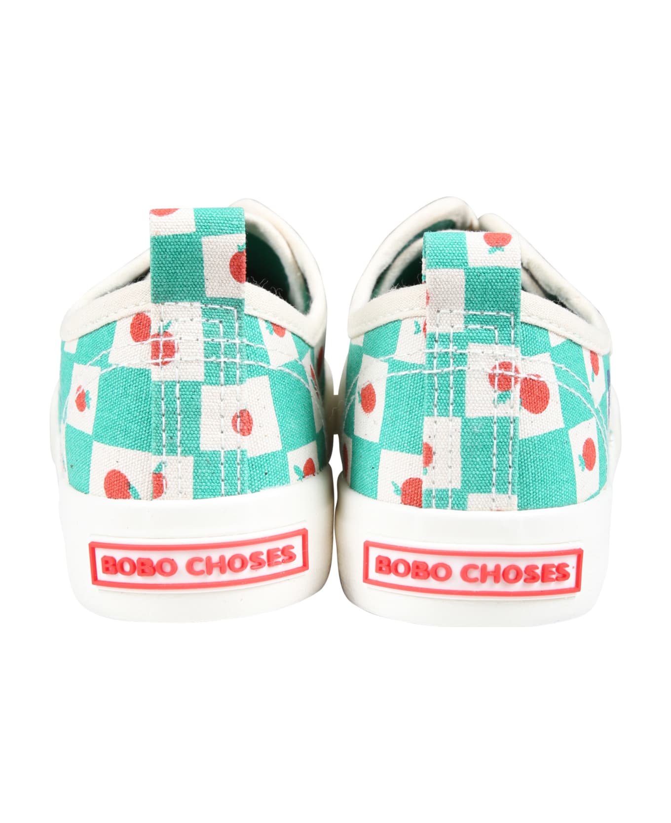 Bobo Choses Green Sneakers For Kids With Tomatoes - Green シューズ