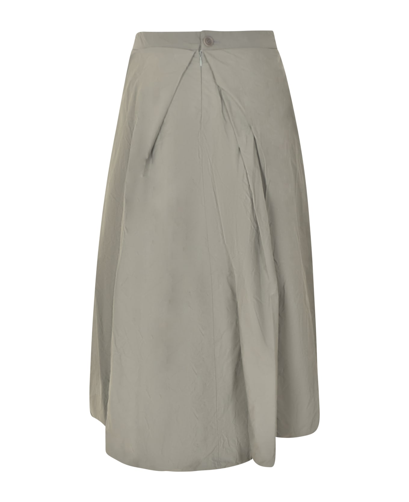 Casey Casey Rear Zip Flare Skirt - Light Grey