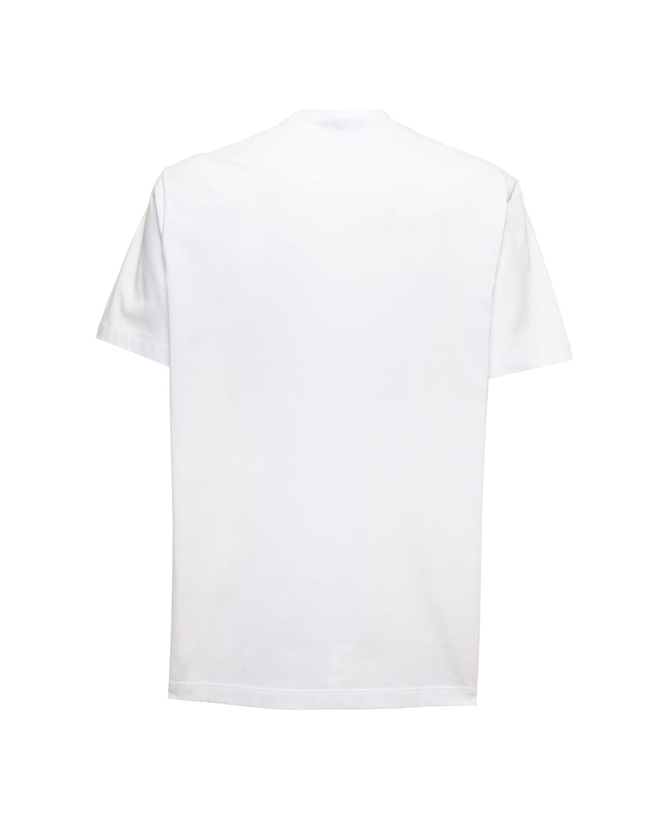 Versace T-shirt Cotone Versace Stampa Fregi Ricamati - White