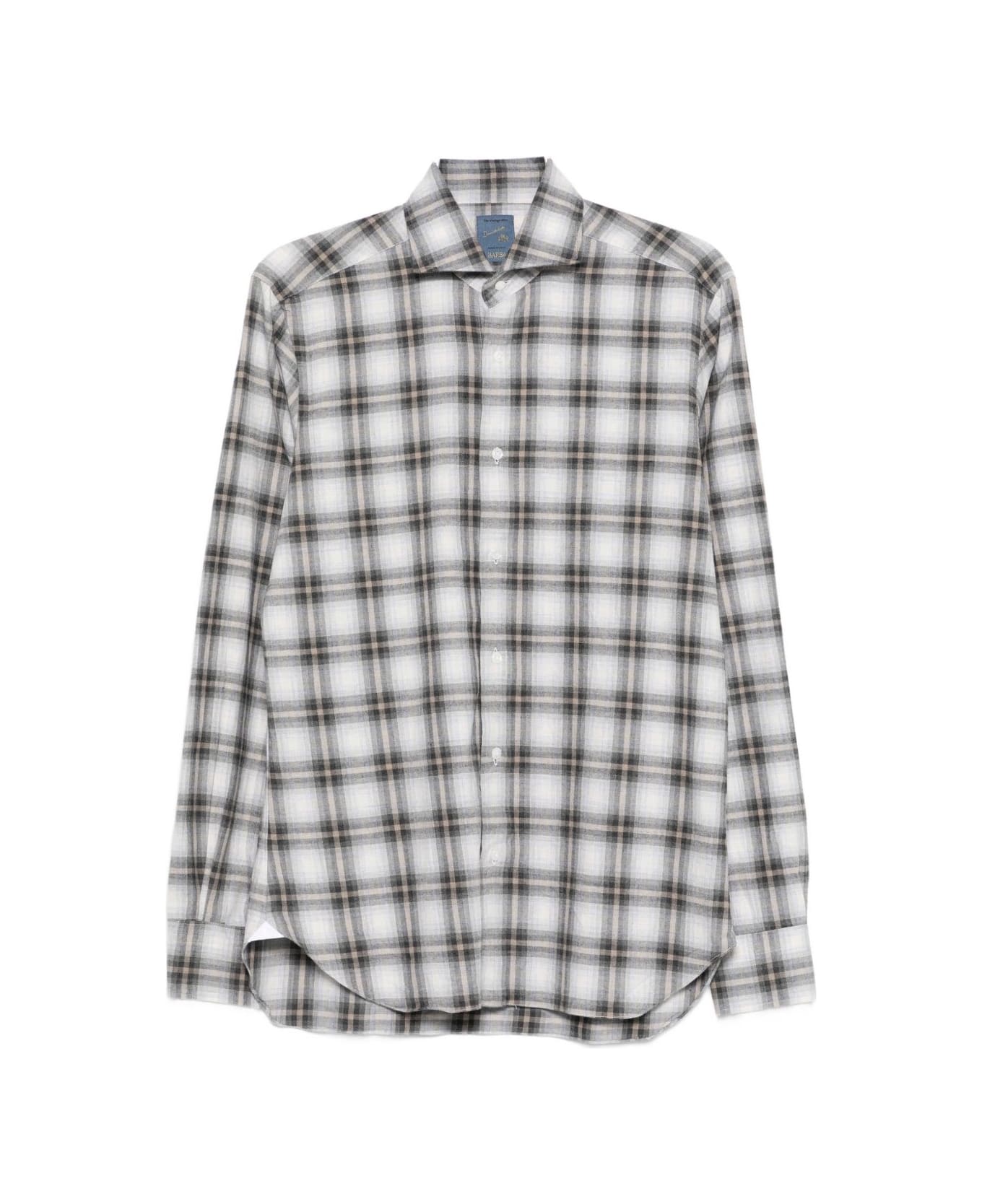 Barba Napoli Barba Shirt In Shades Of Gray - Beige