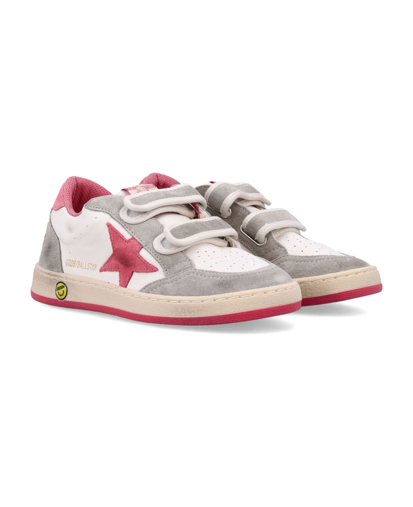 Golden Goose Ballstar Sneakers - WHITE/RED