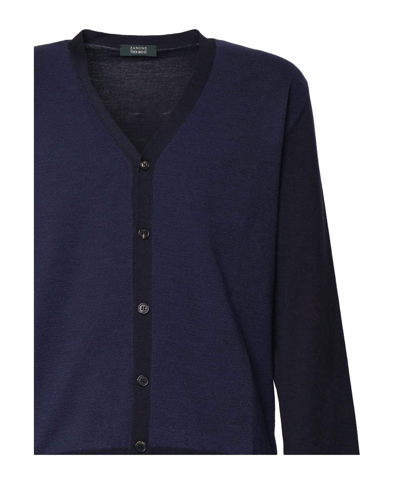 Zanone Wool Cardigan - Blue