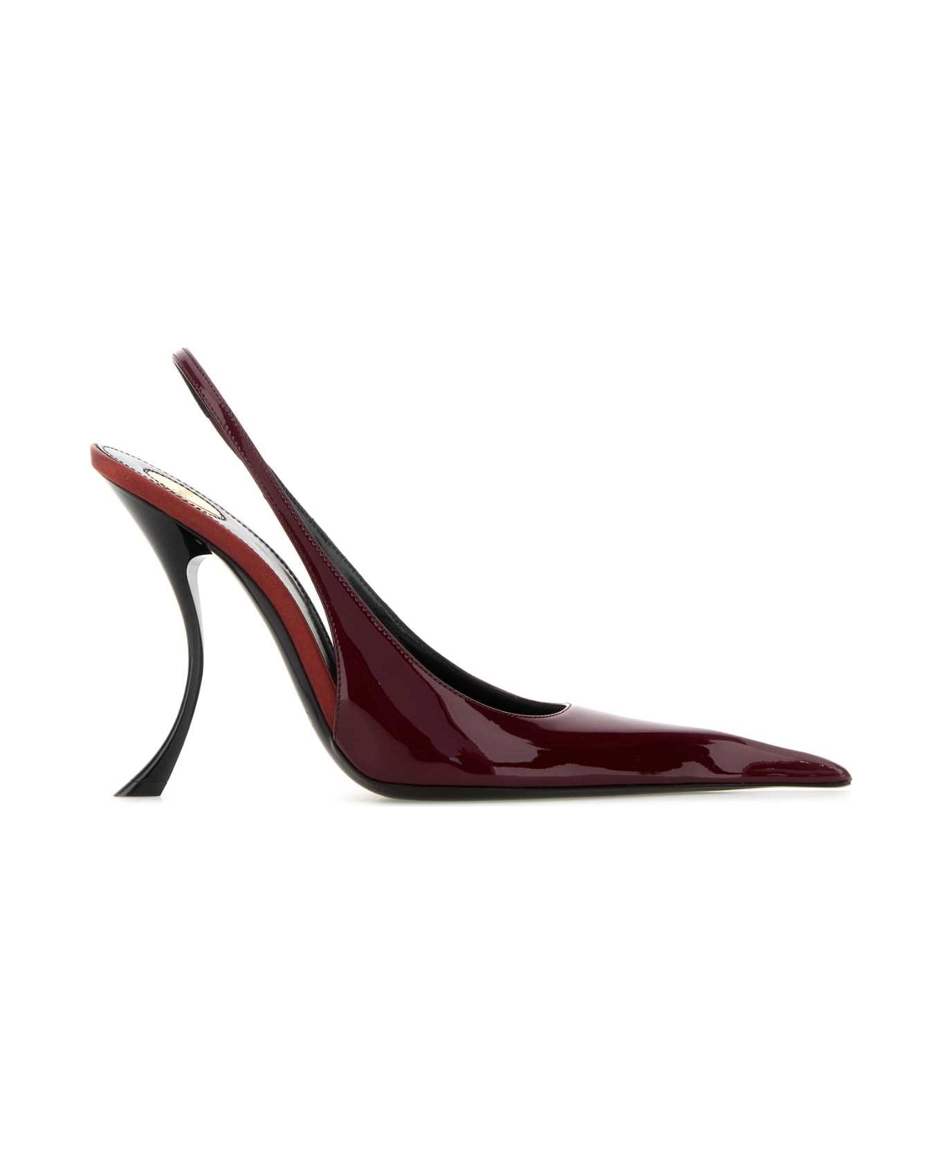 Saint Laurent Burgundy Leather Pumps - GRENATGRENAT