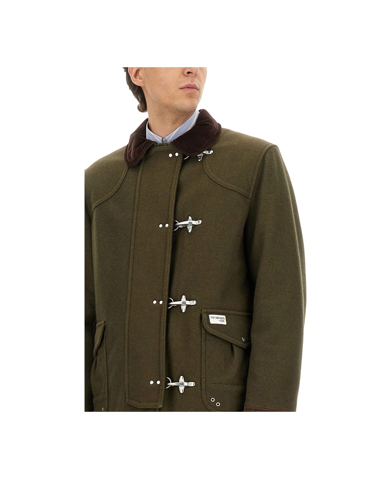 Fay "4 Hooks" Jacket - MILITARY GREEN
