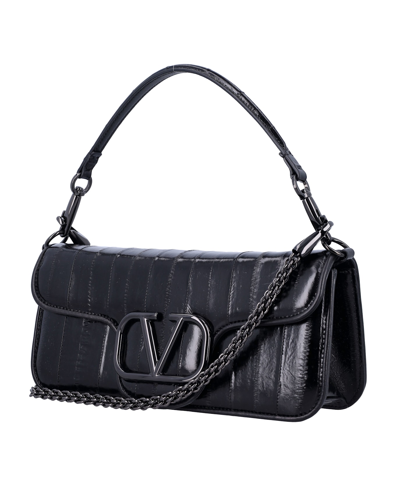 Valentino Garavani Locò Shoulder Bag - BLACK