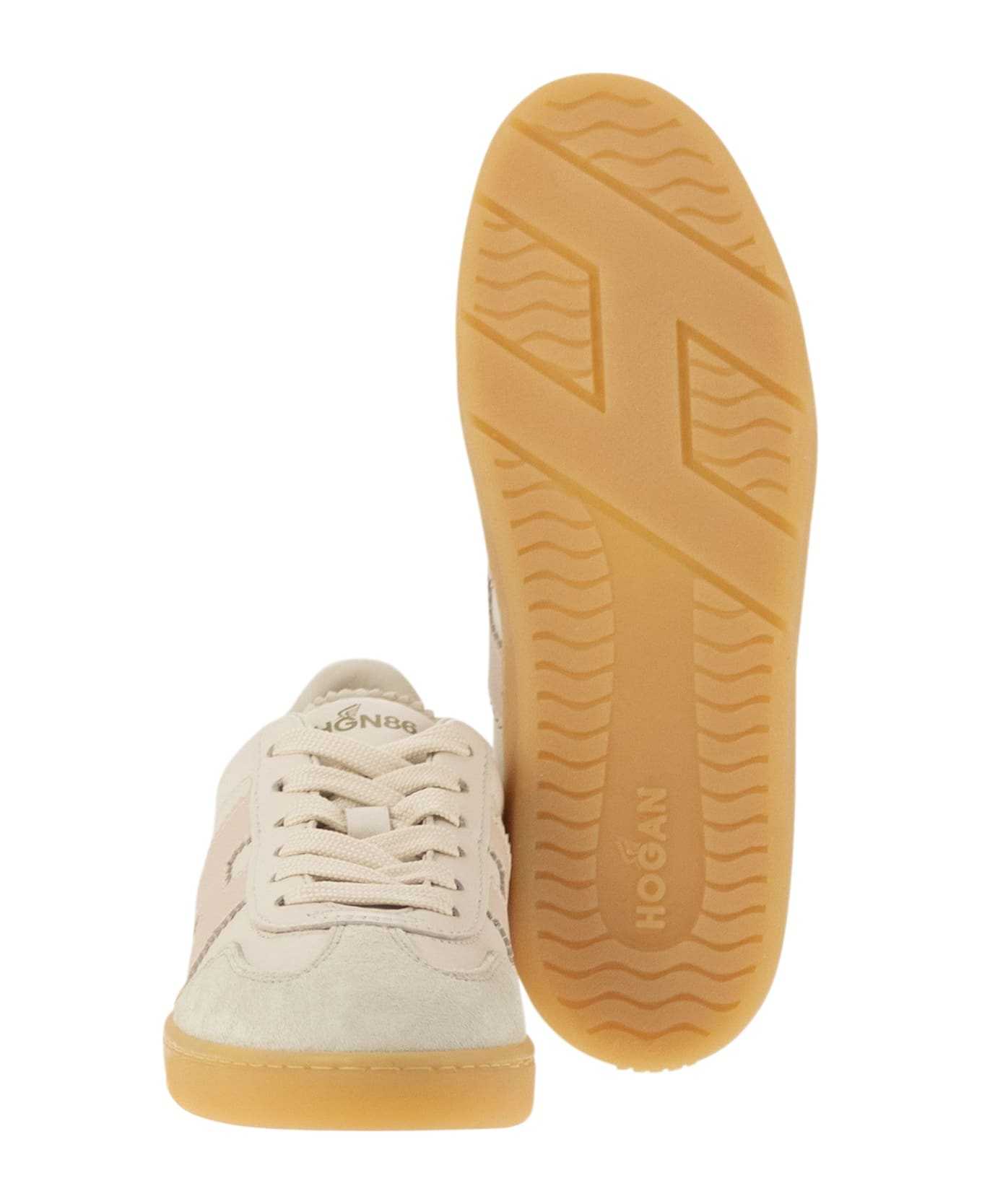 Hogan Cool - Sneakers With Side H - White/pink