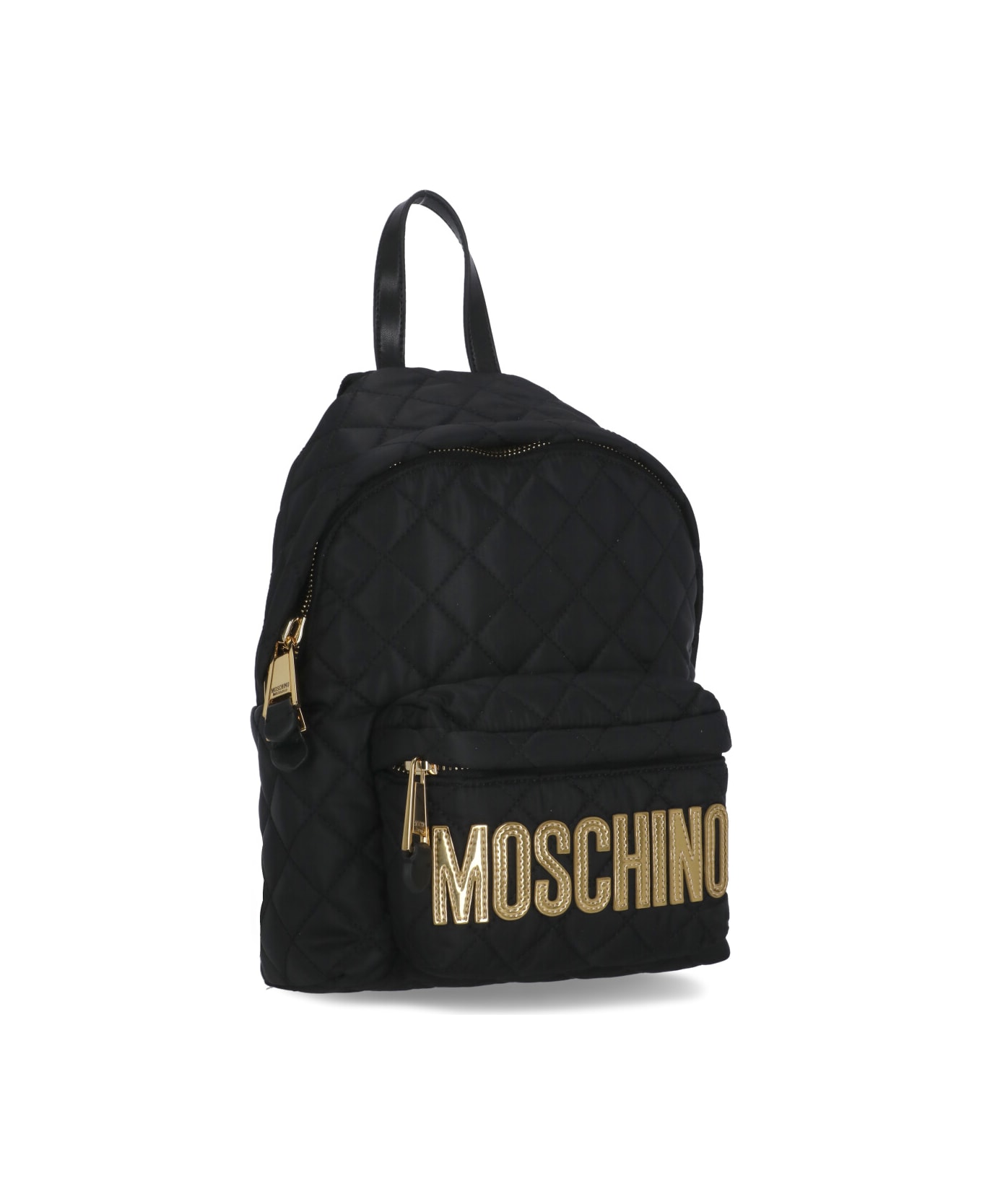 Moschino Lettering Logo Backpack - Black