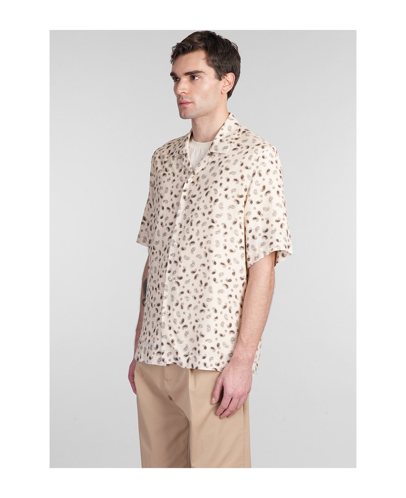 Paul Smith Shirt In Beige Viscose - beige