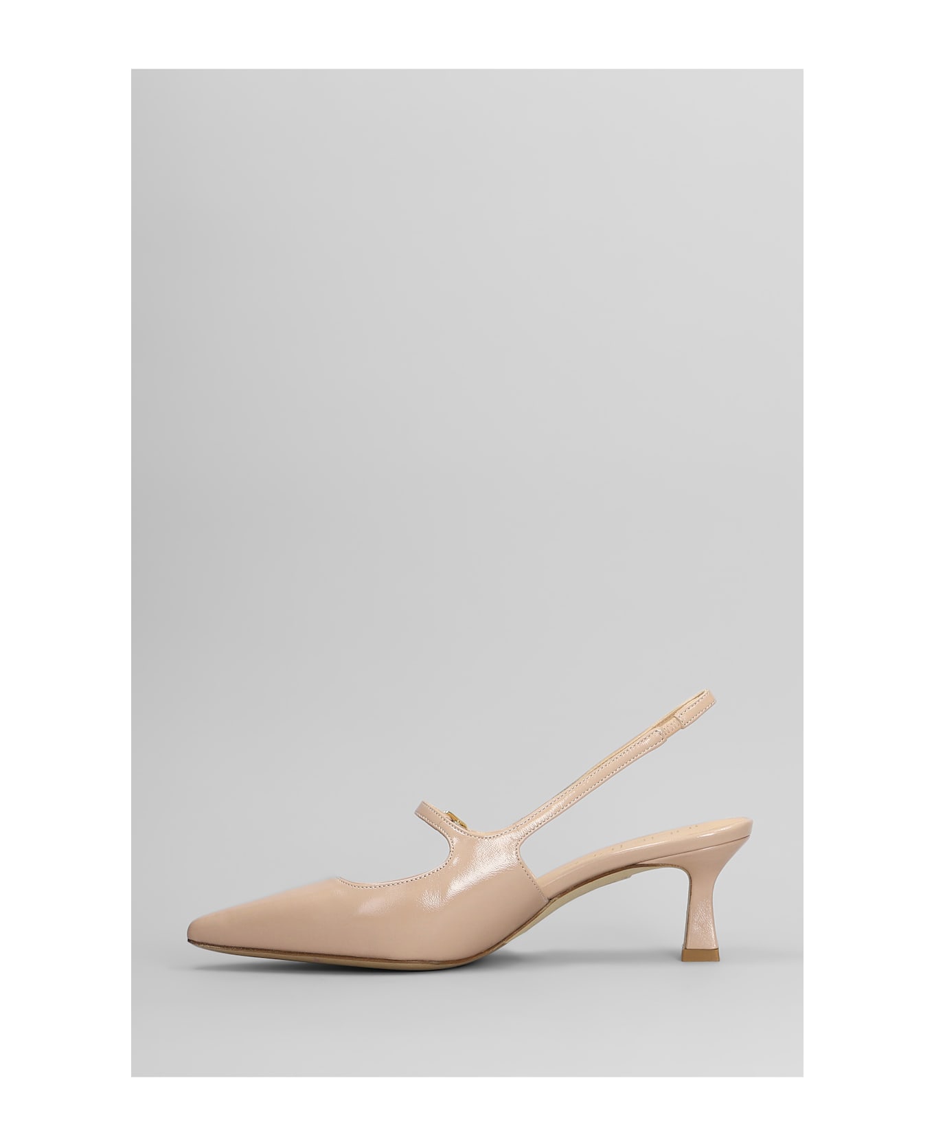 Julie Dee Pumps In Powder Leather - powder