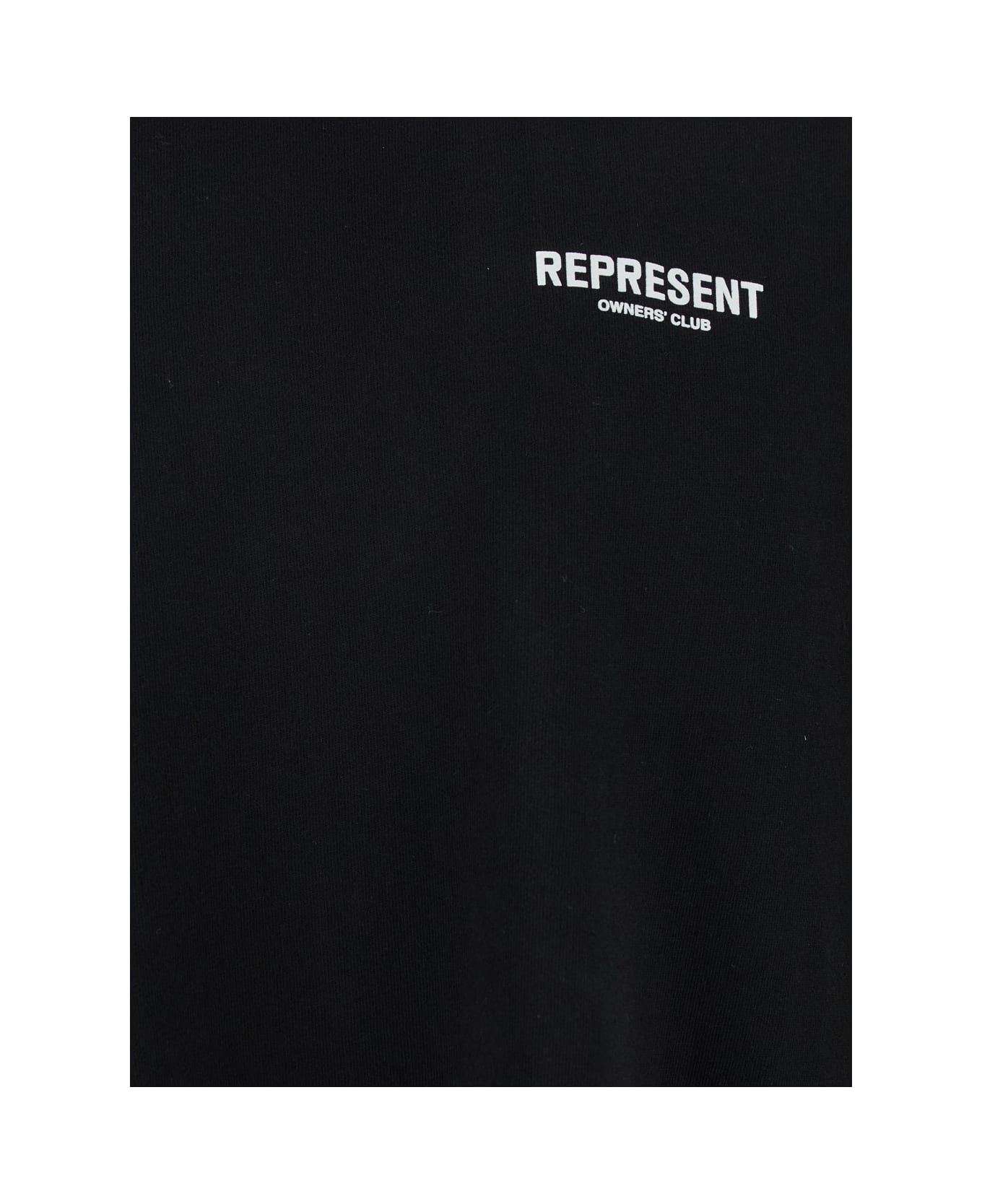 REPRESENT Black T-shirt With Logo On The Front And Maxi Logo On The Back In Cotton Man - Black