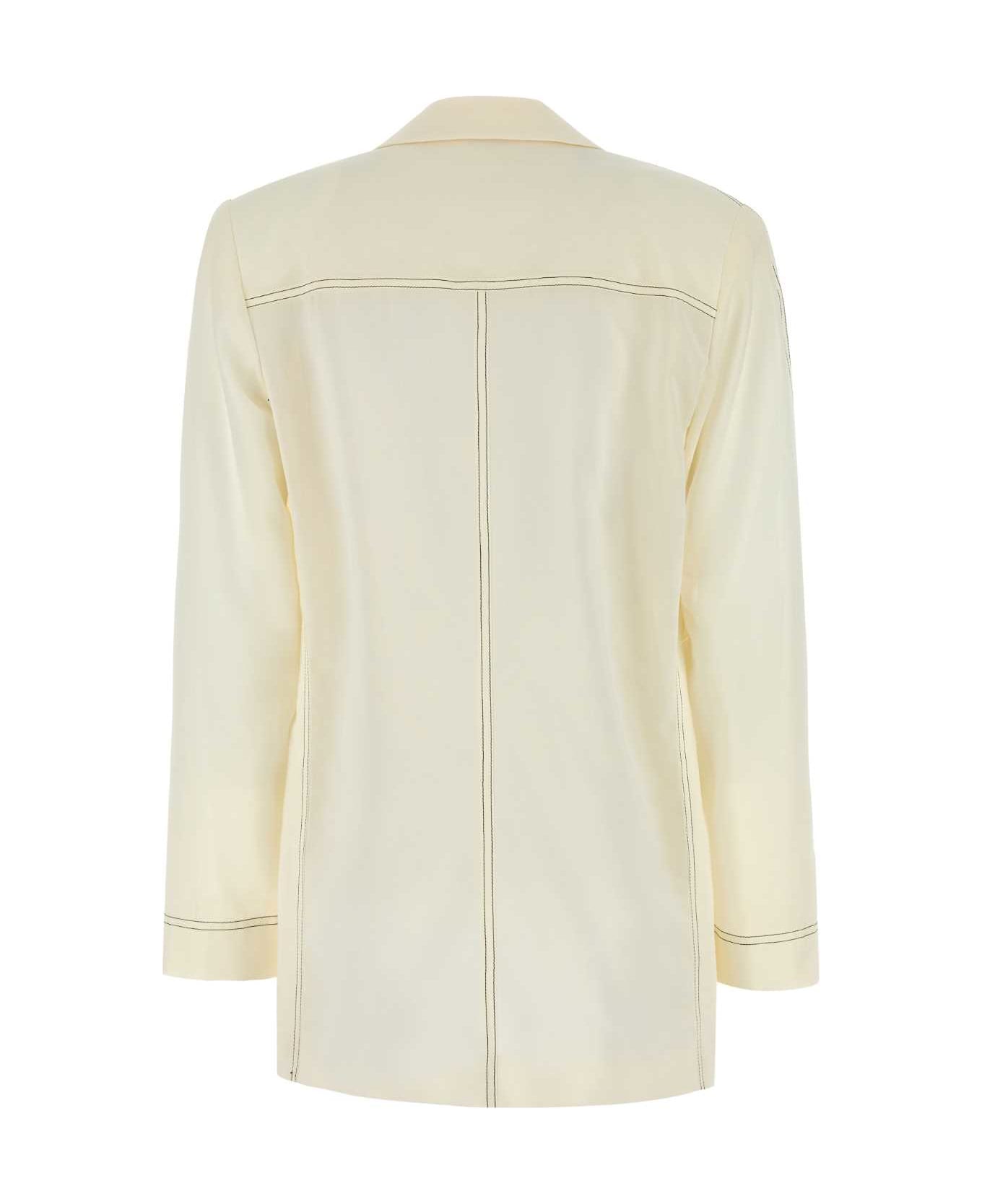 Philosophy di Lorenzo Serafini Ivory Polyester Blend Blazer - FANTASIABIANCO