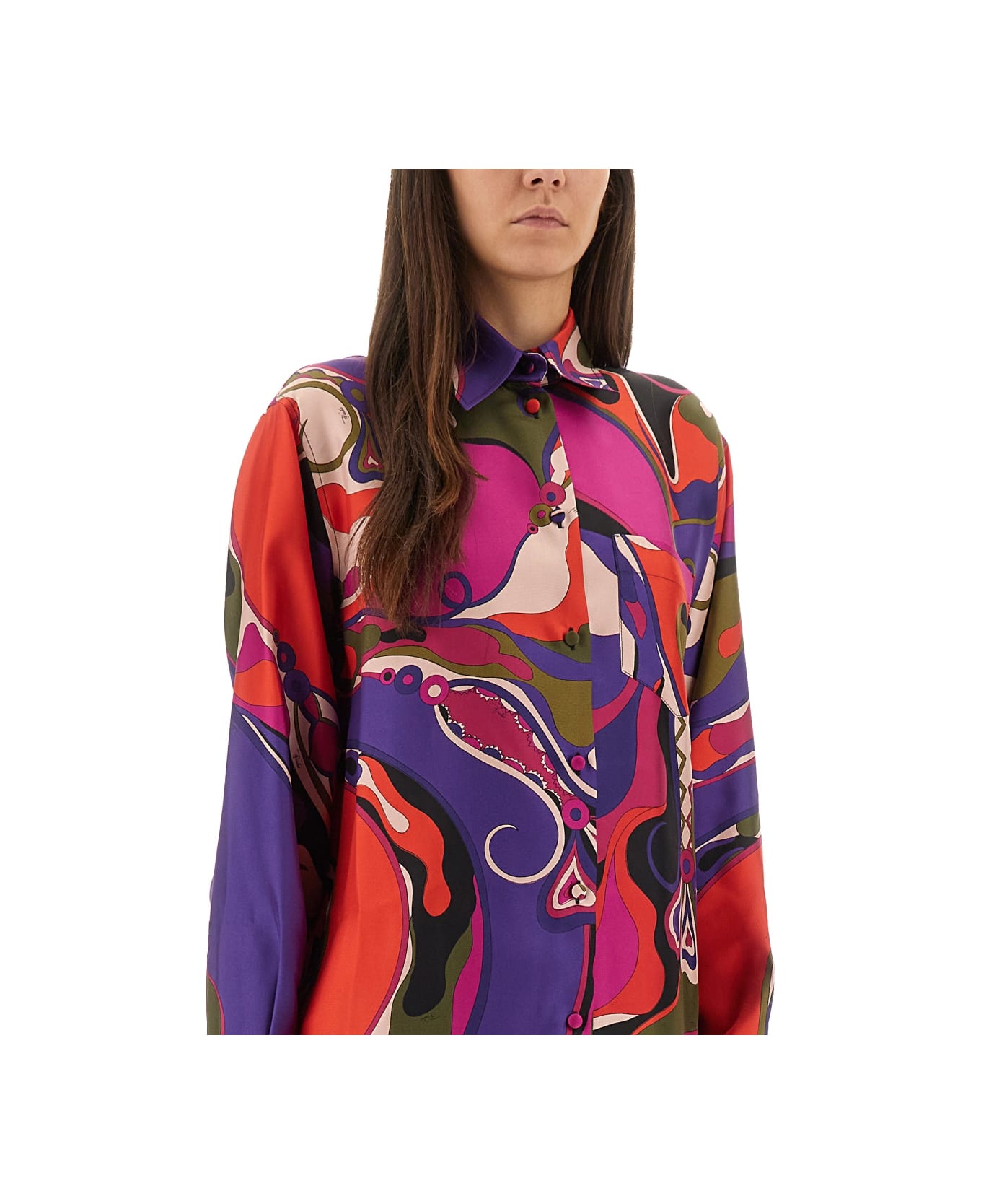 Pucci Orchid Print Shirt - MULTICOLOUR