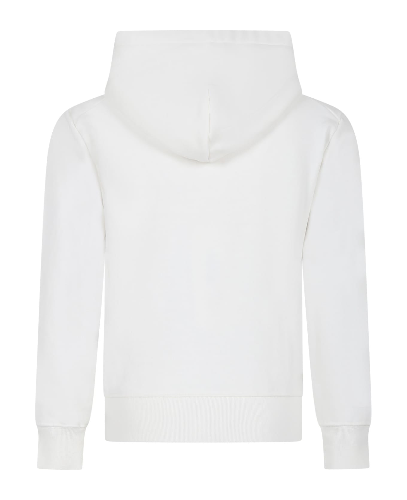 Autry White Hoodie For Kids With Logo - White