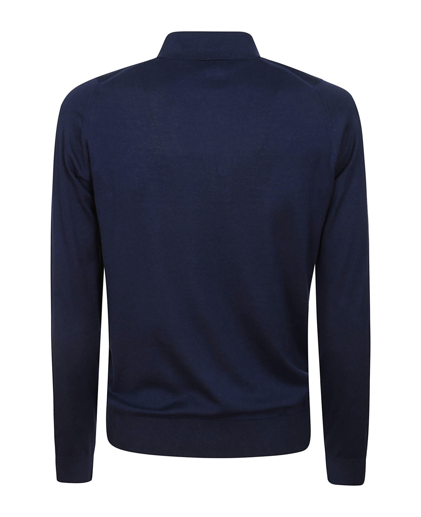 John Smedley Bradwell Shirt Ls - French Navy ポロシャツ