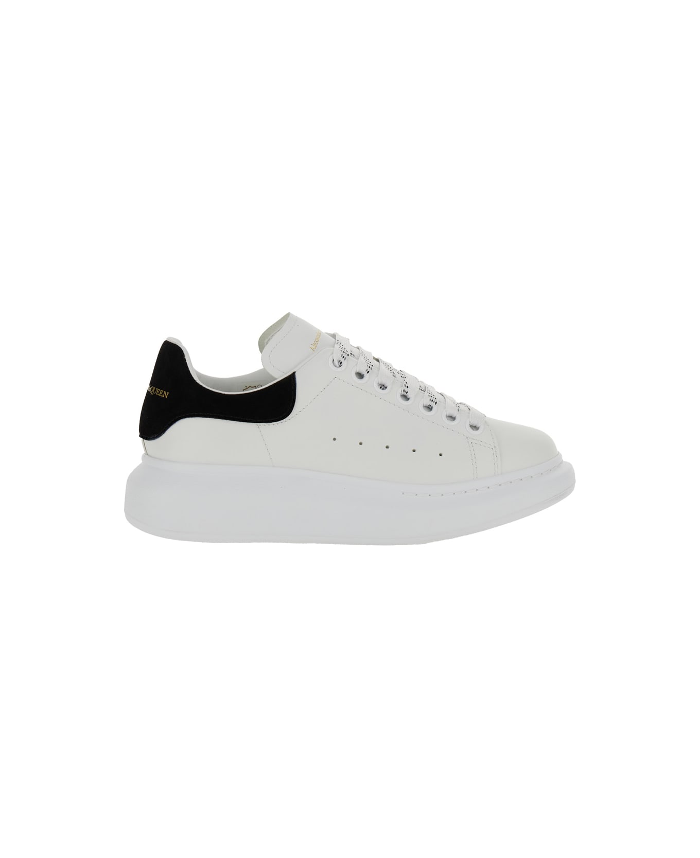 Alexander McQueen White Sneakers With Logo On The Tongue And Logo Lettering On The Rear In Leather Woman - White