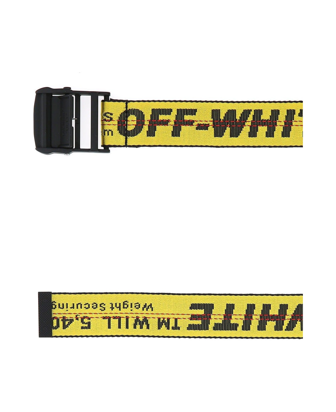 Off-White Embroidered Fabric Belt - Yellow