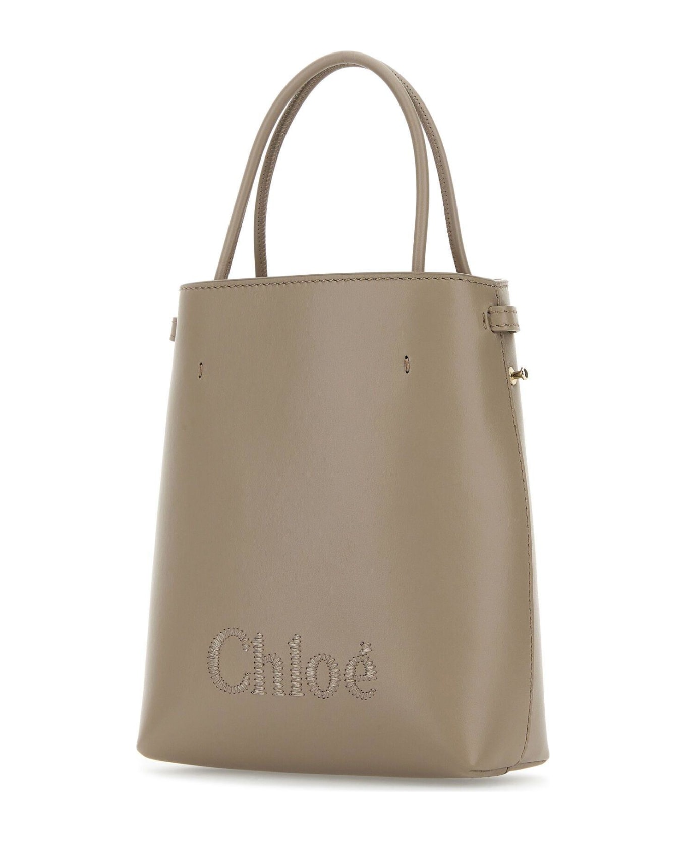 Chloé Dove Grey Leather Micro Chloé Sense Handbag - Grigio