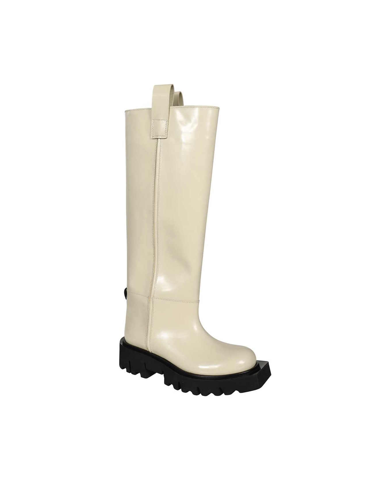 MSGM Leather Boots - Ivory