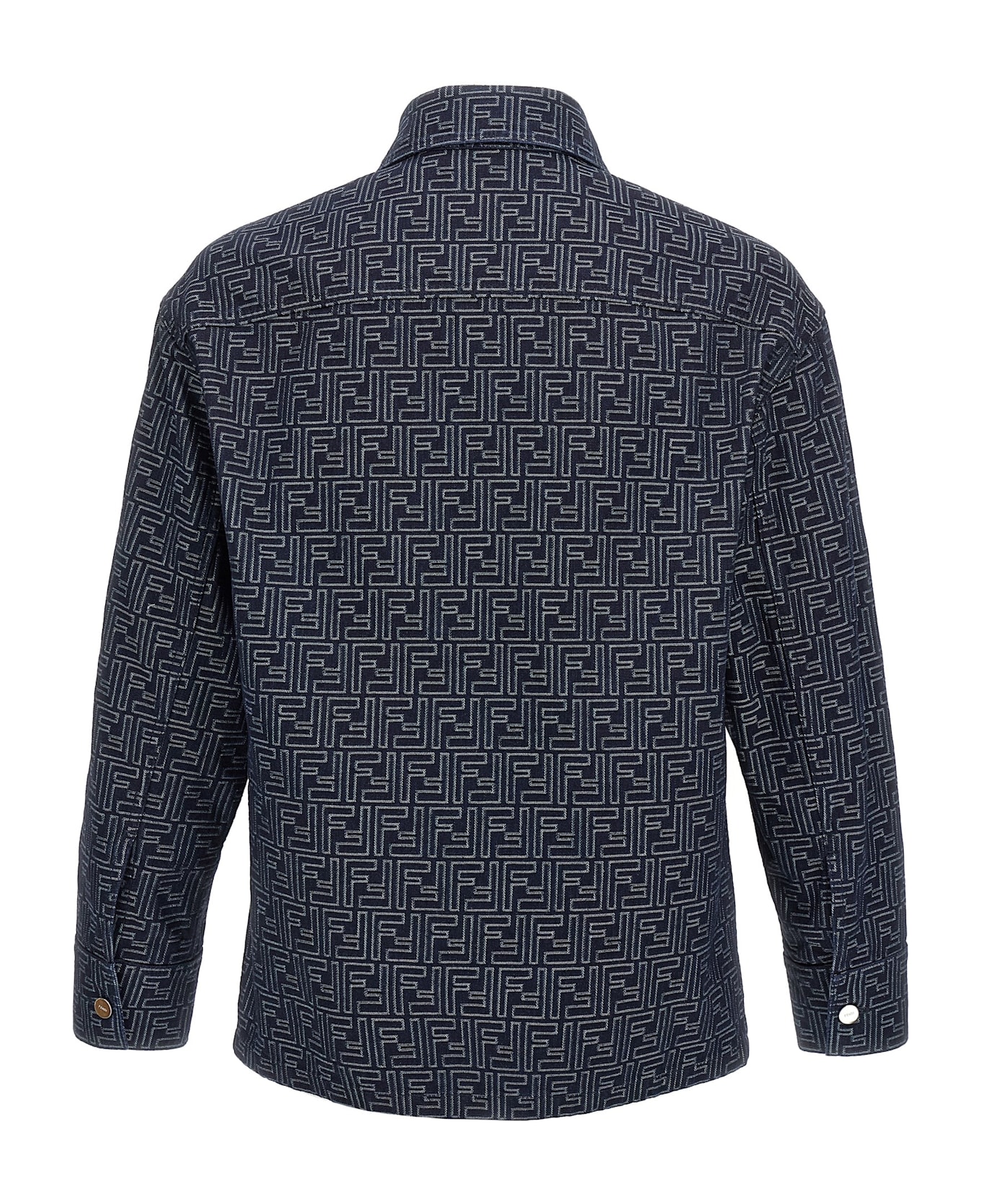 Fendi Overshirt Denim Ff - INDIGO