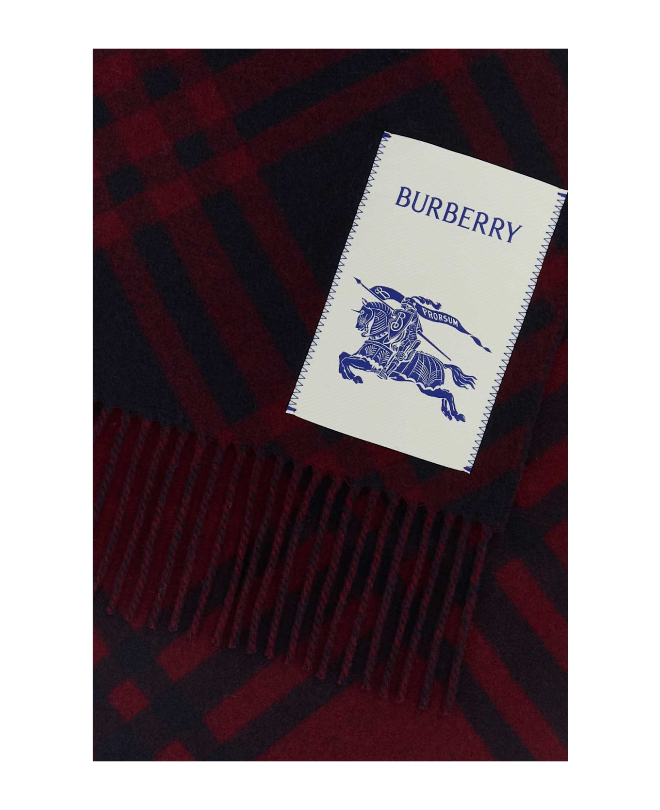 Burberry Embroidered Cashmere Scarf - INKBLUE
