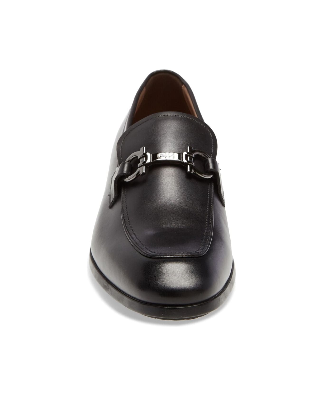 Ferragamo Ree Leather Loafers - Black