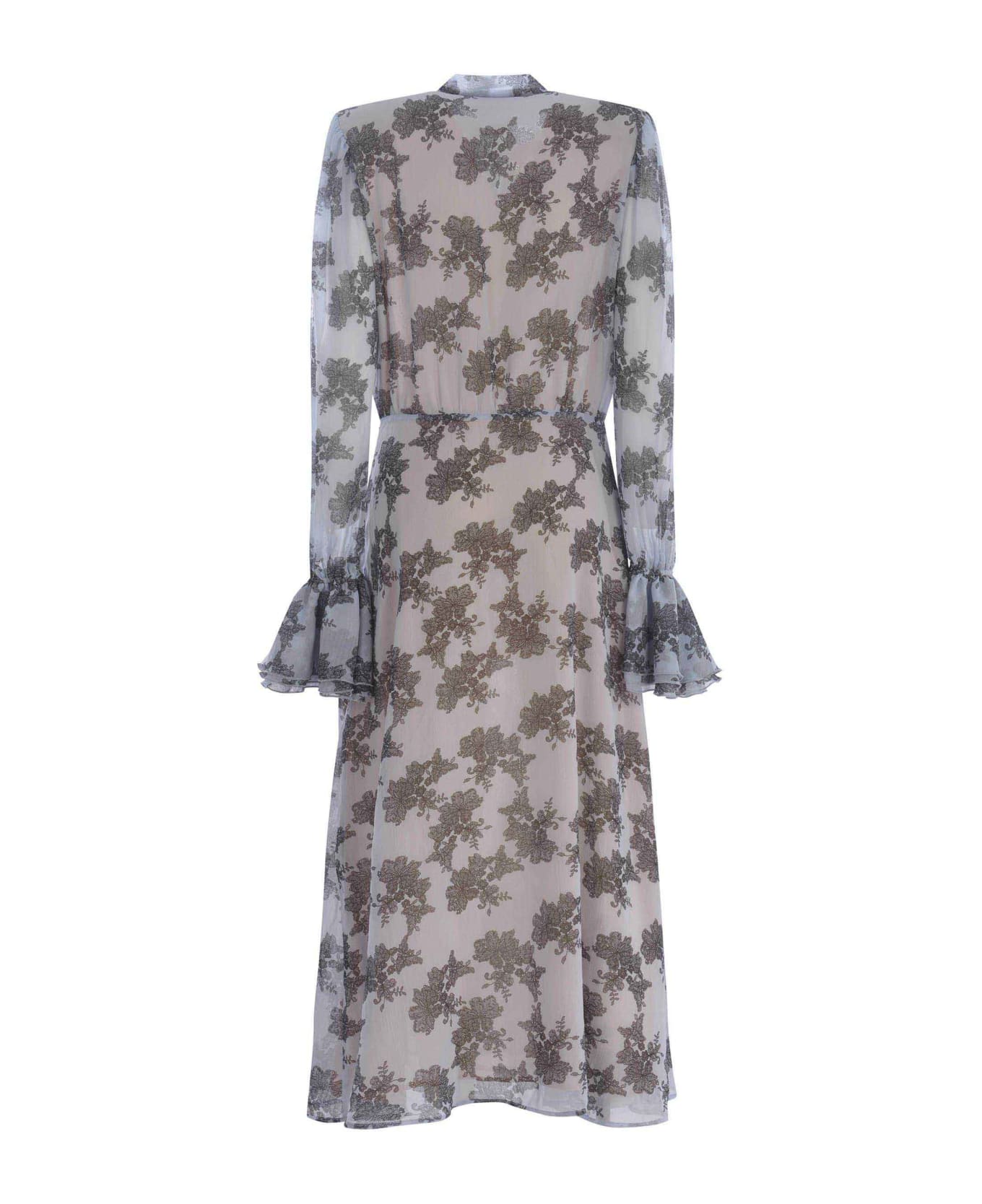 Rotate by Birger Christensen Dress Rotate Made Of Chiffon - Celeste polvere